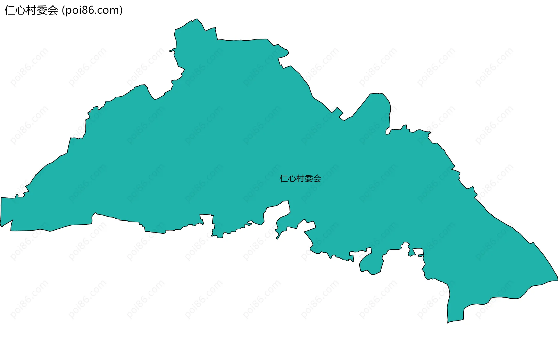 仁心村委会边界地图