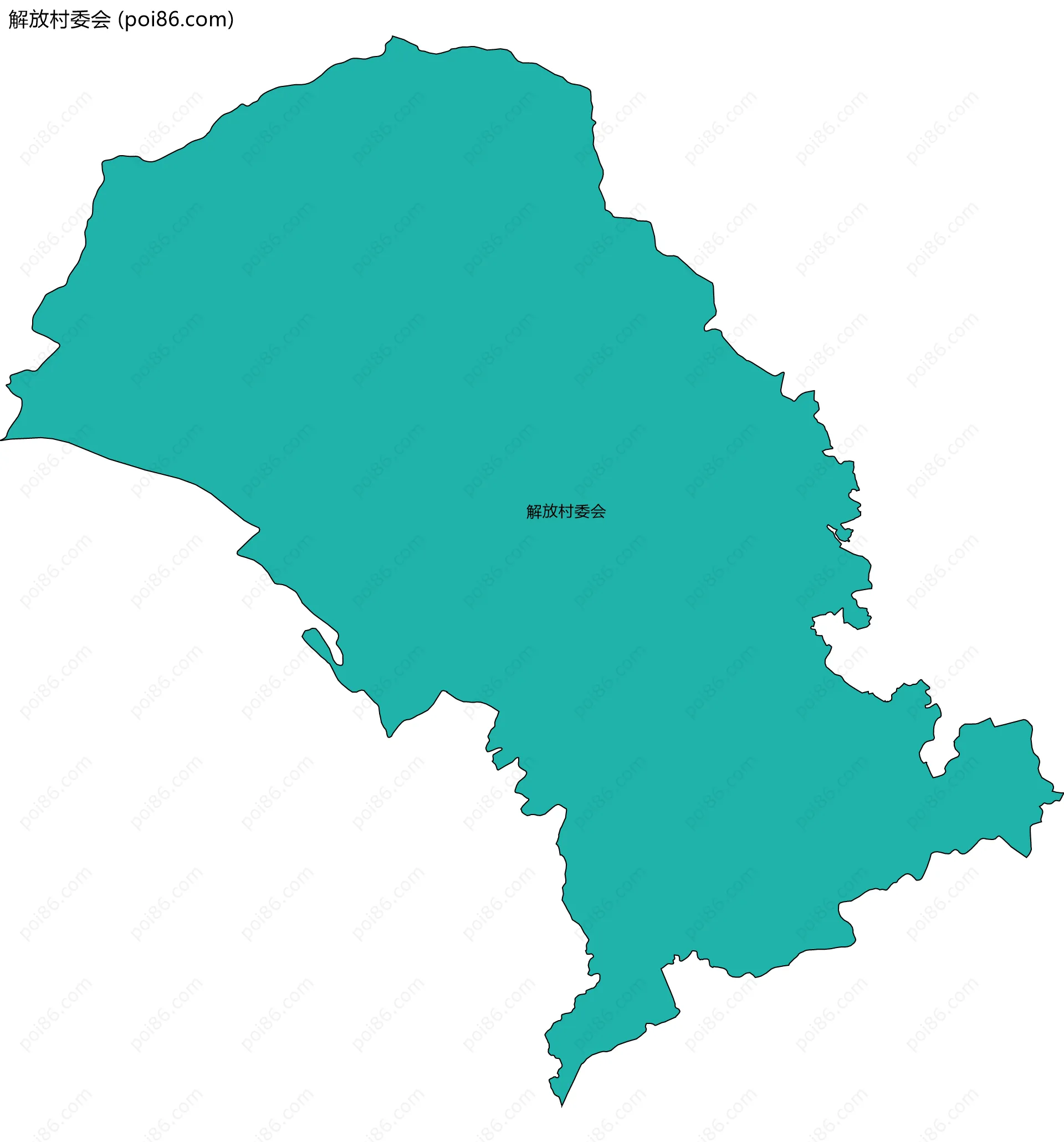 解放村委会边界地图