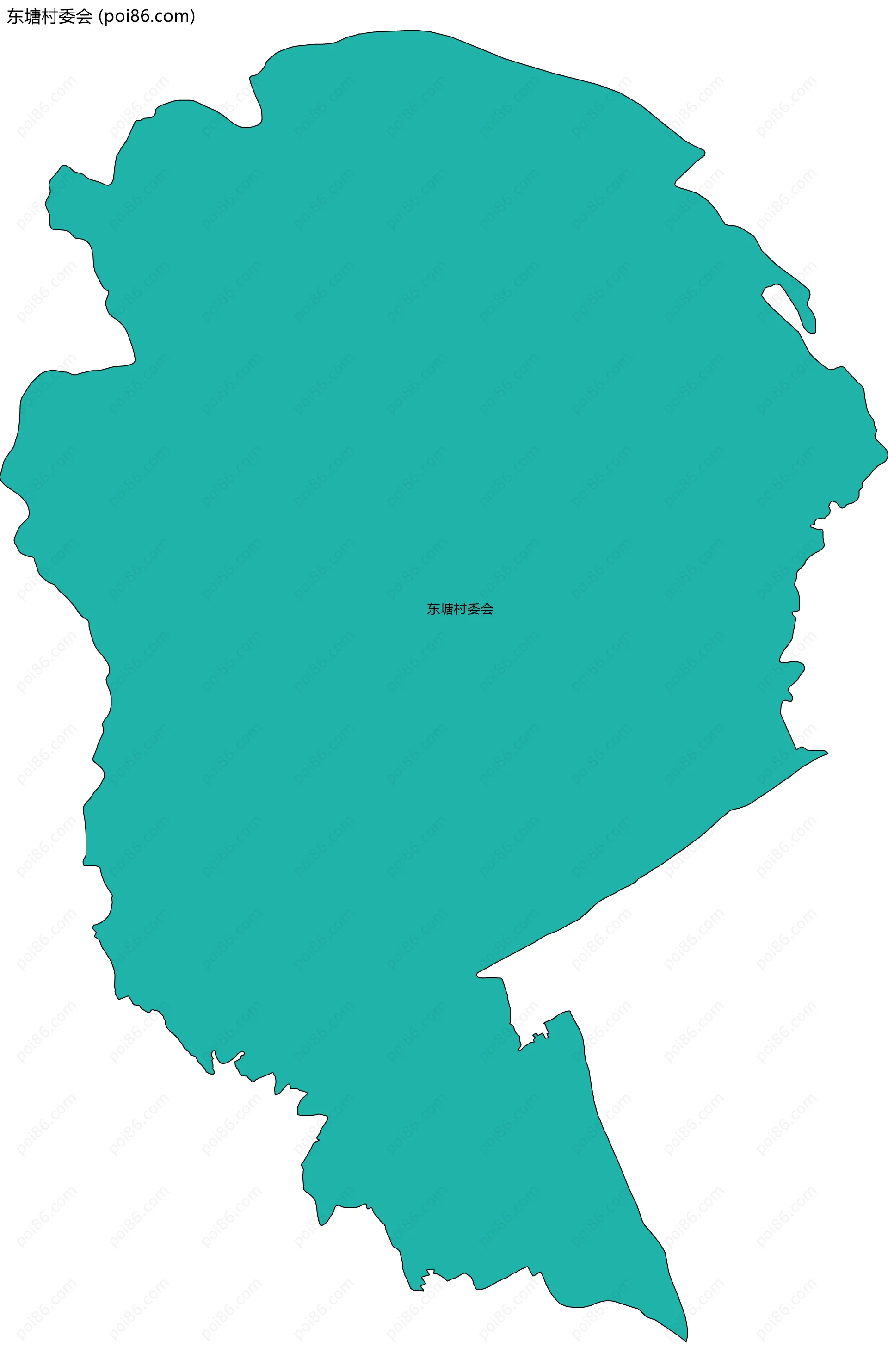 东塘村委会边界地图