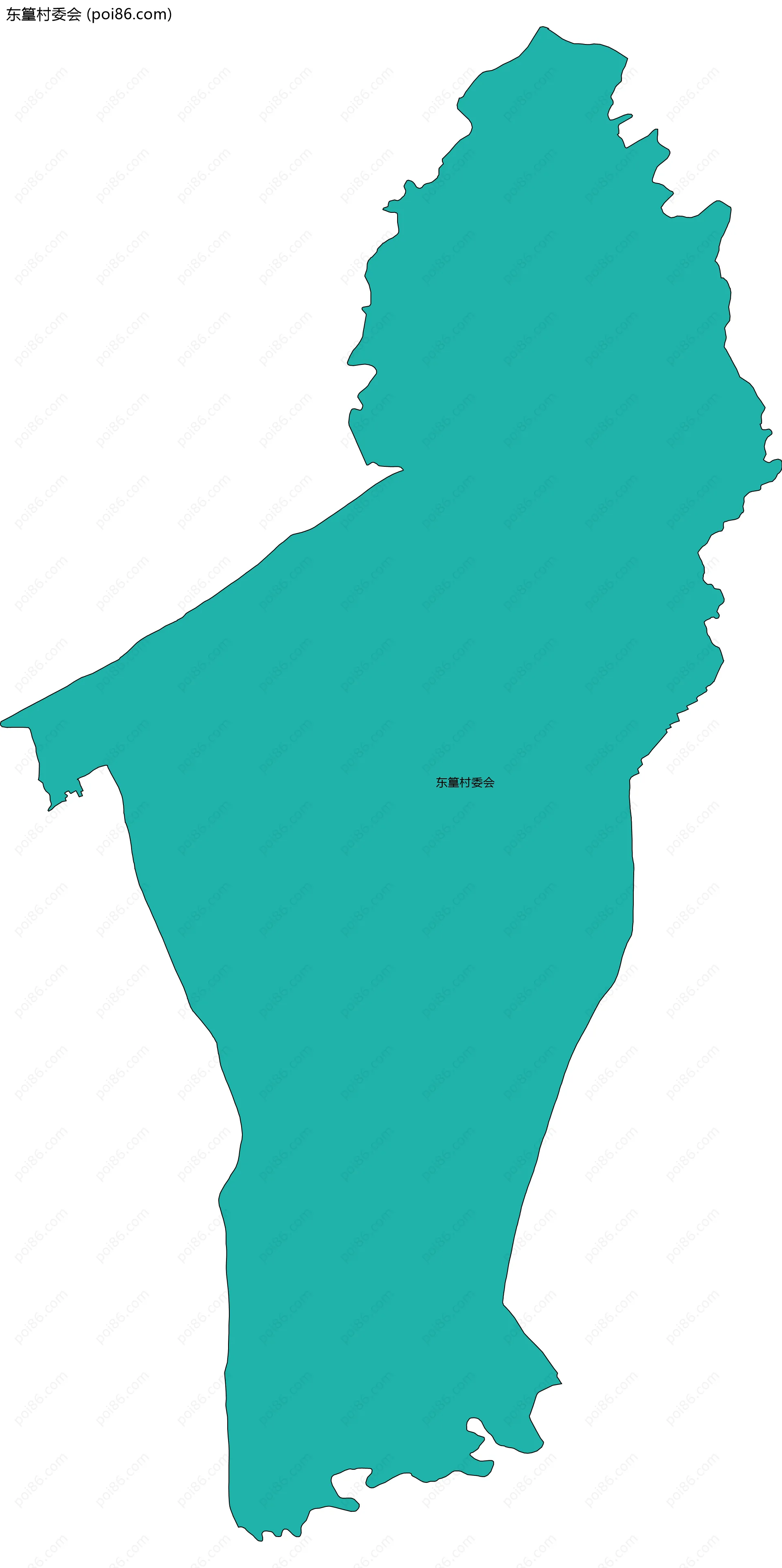 东篁村委会边界地图