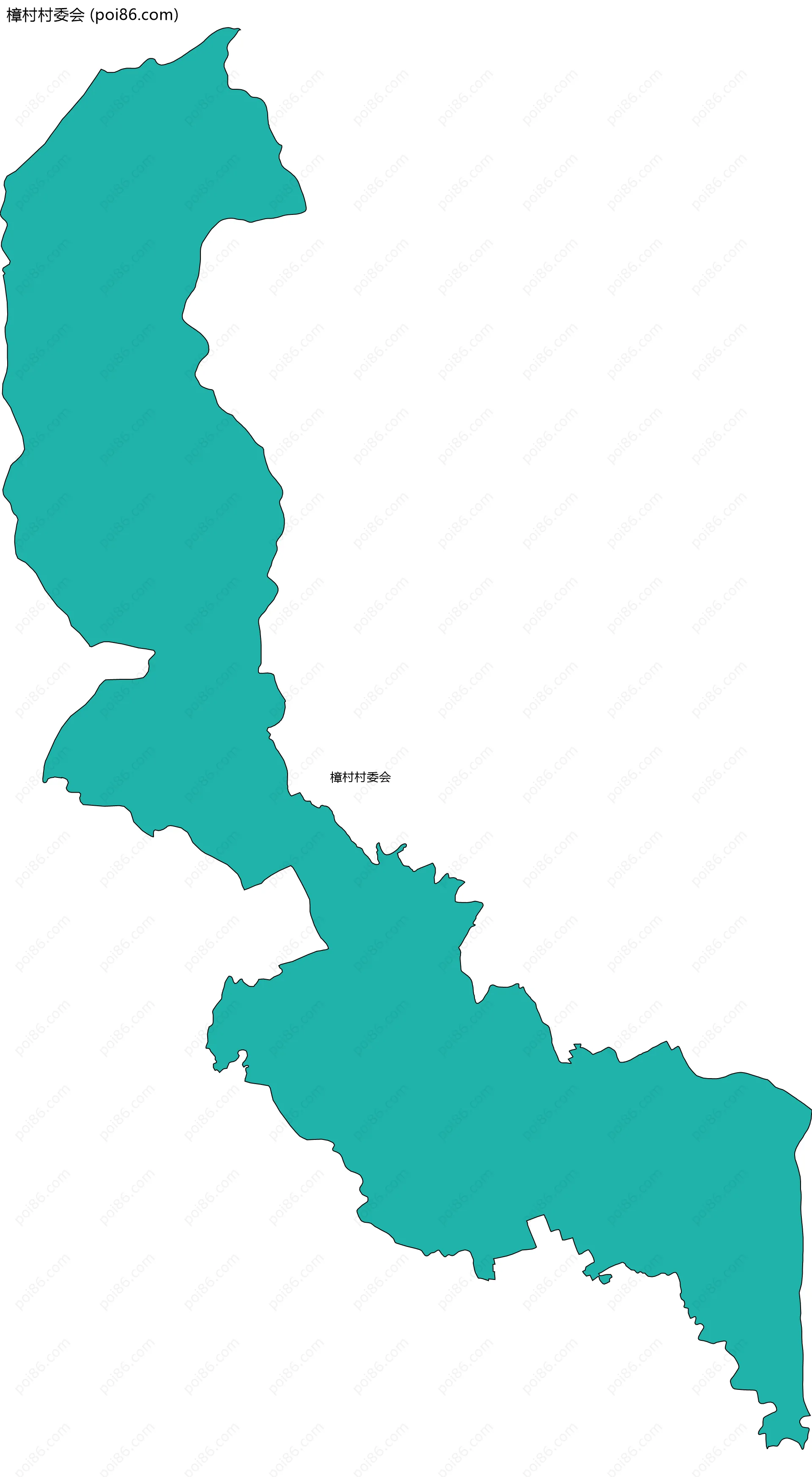 樟村村委会边界地图