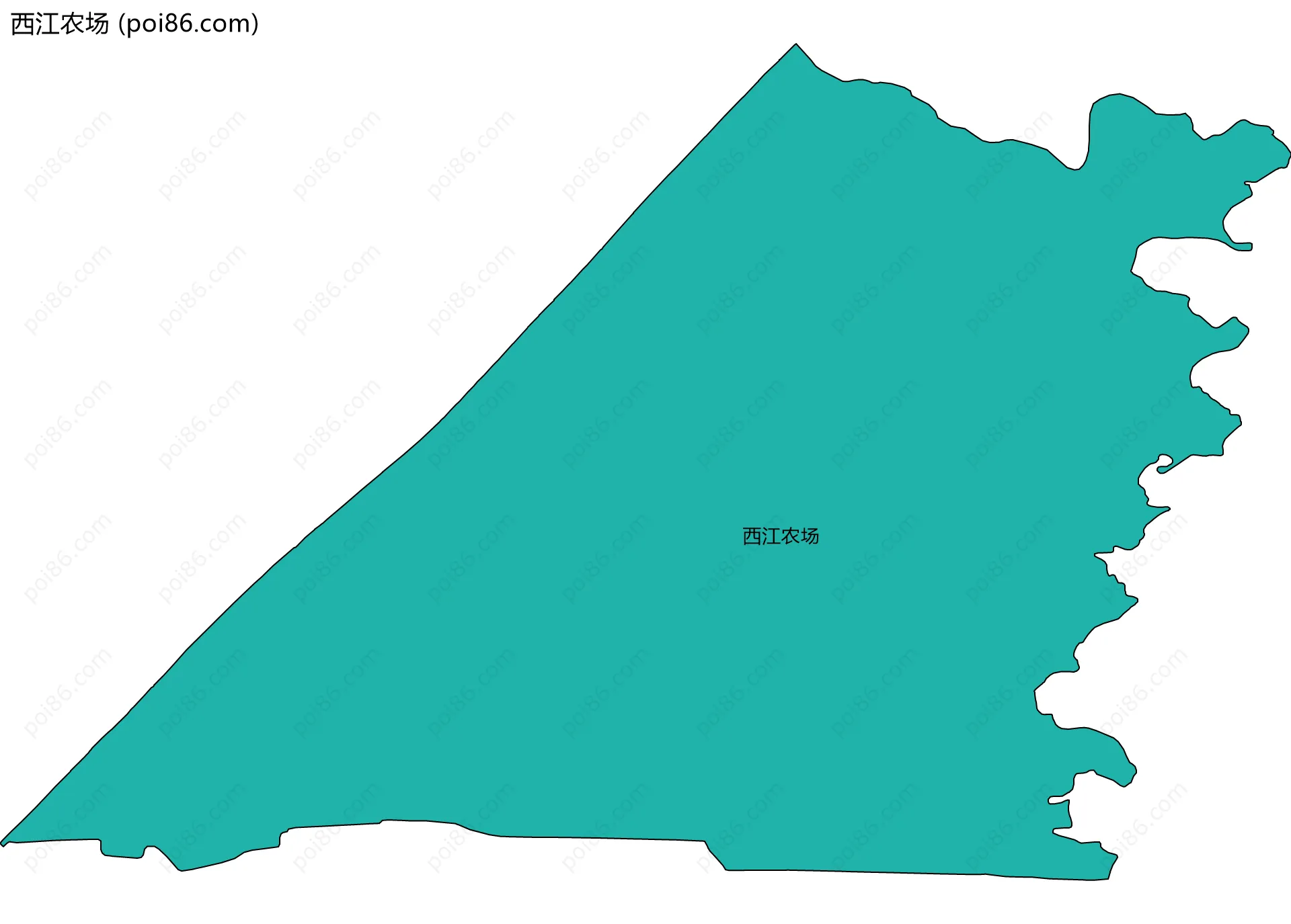 西江农场边界地图