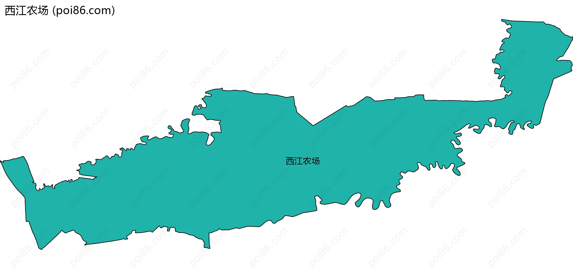 西江农场边界地图