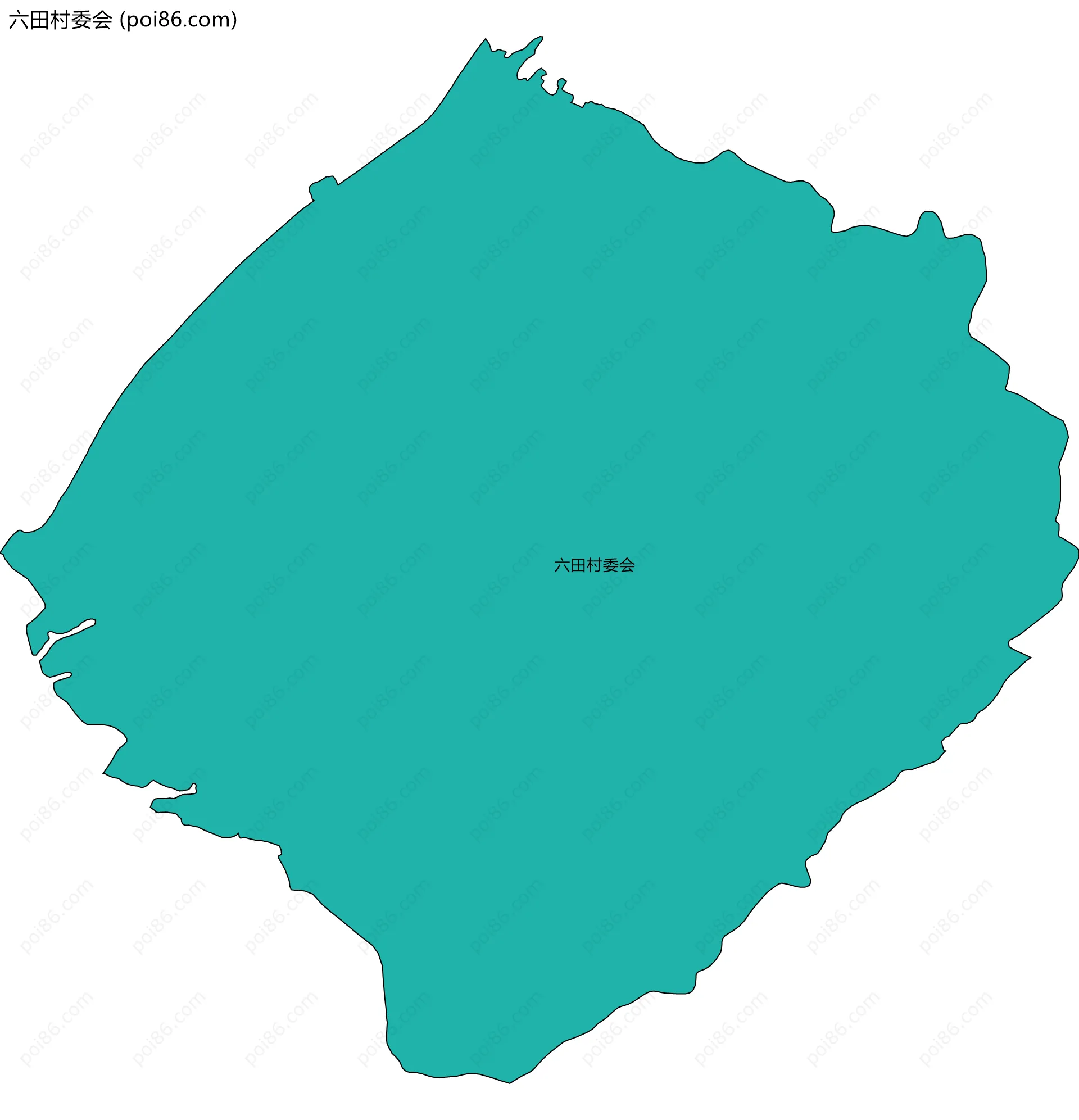 六田村委会边界地图
