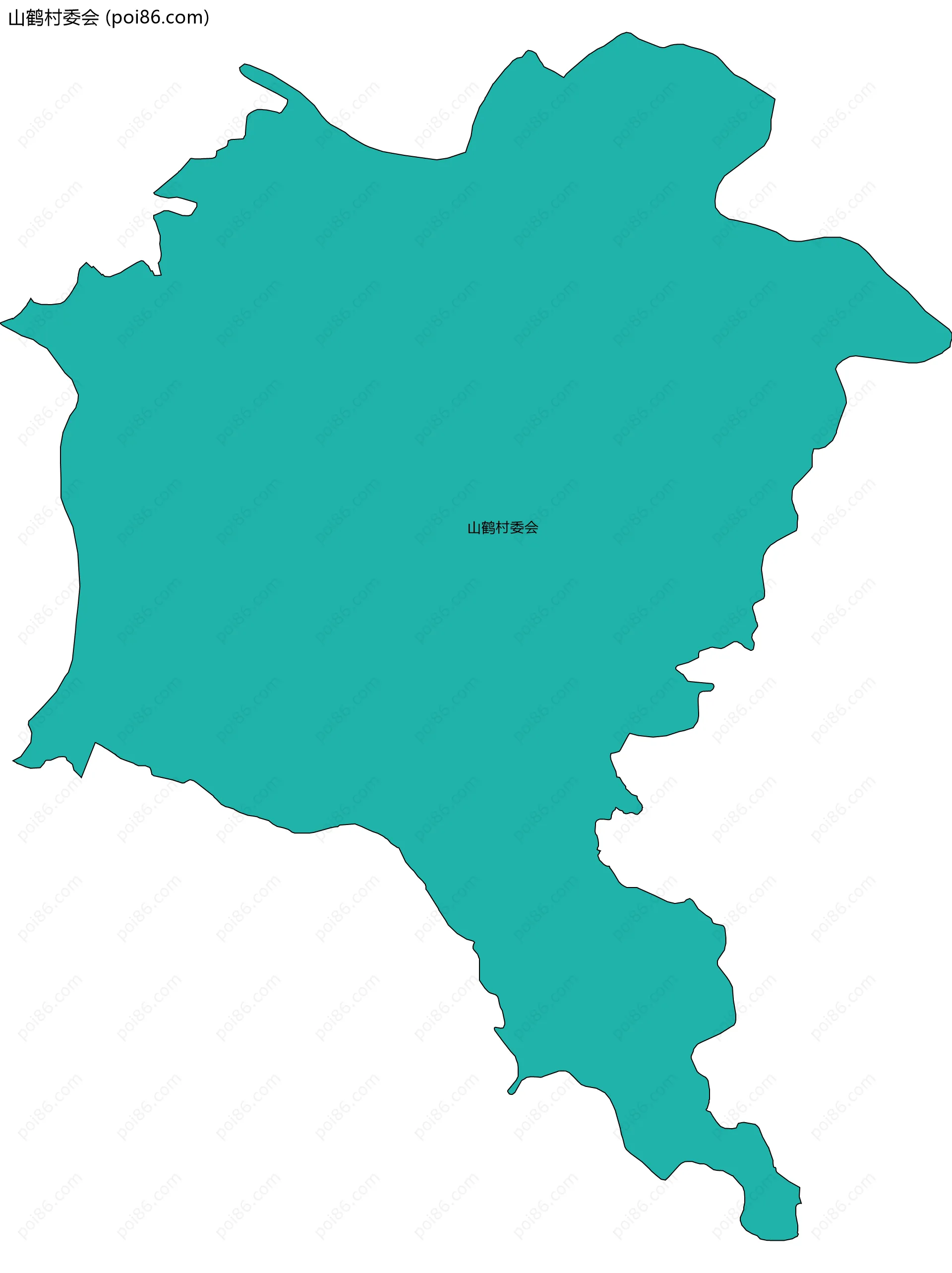 山鹤村委会边界地图