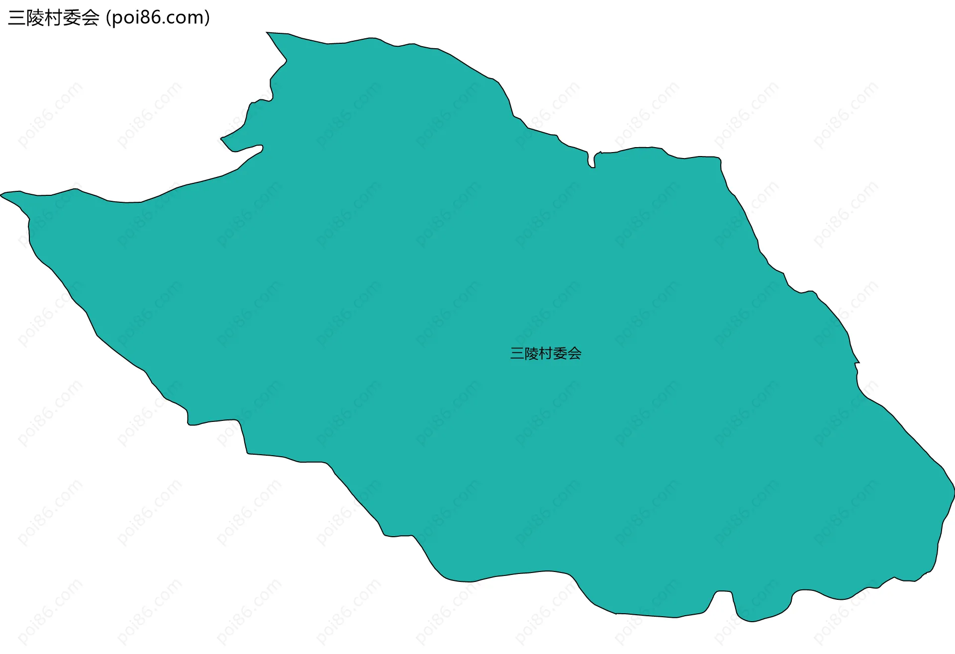 三陵村委会边界地图