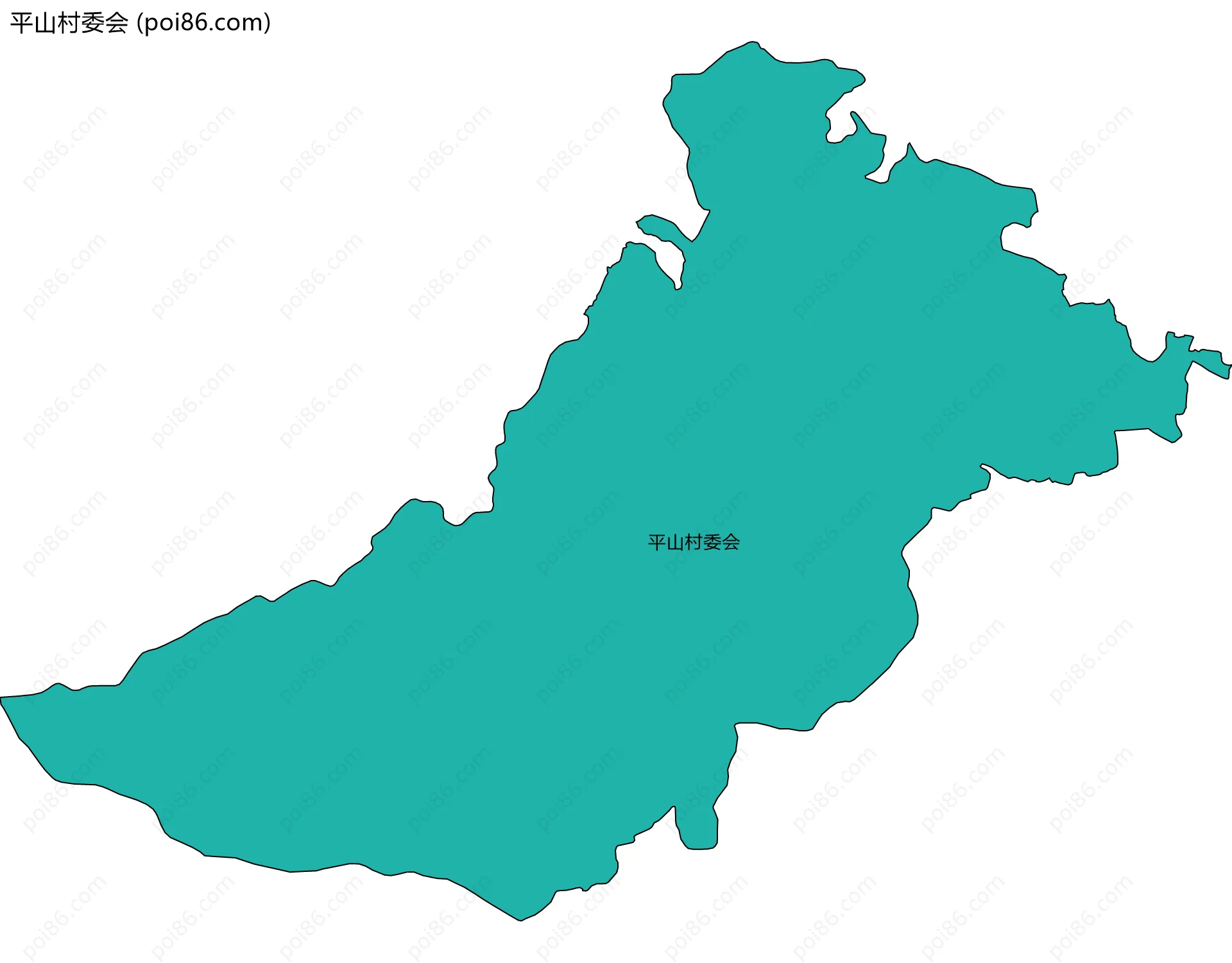 平山村委会边界地图