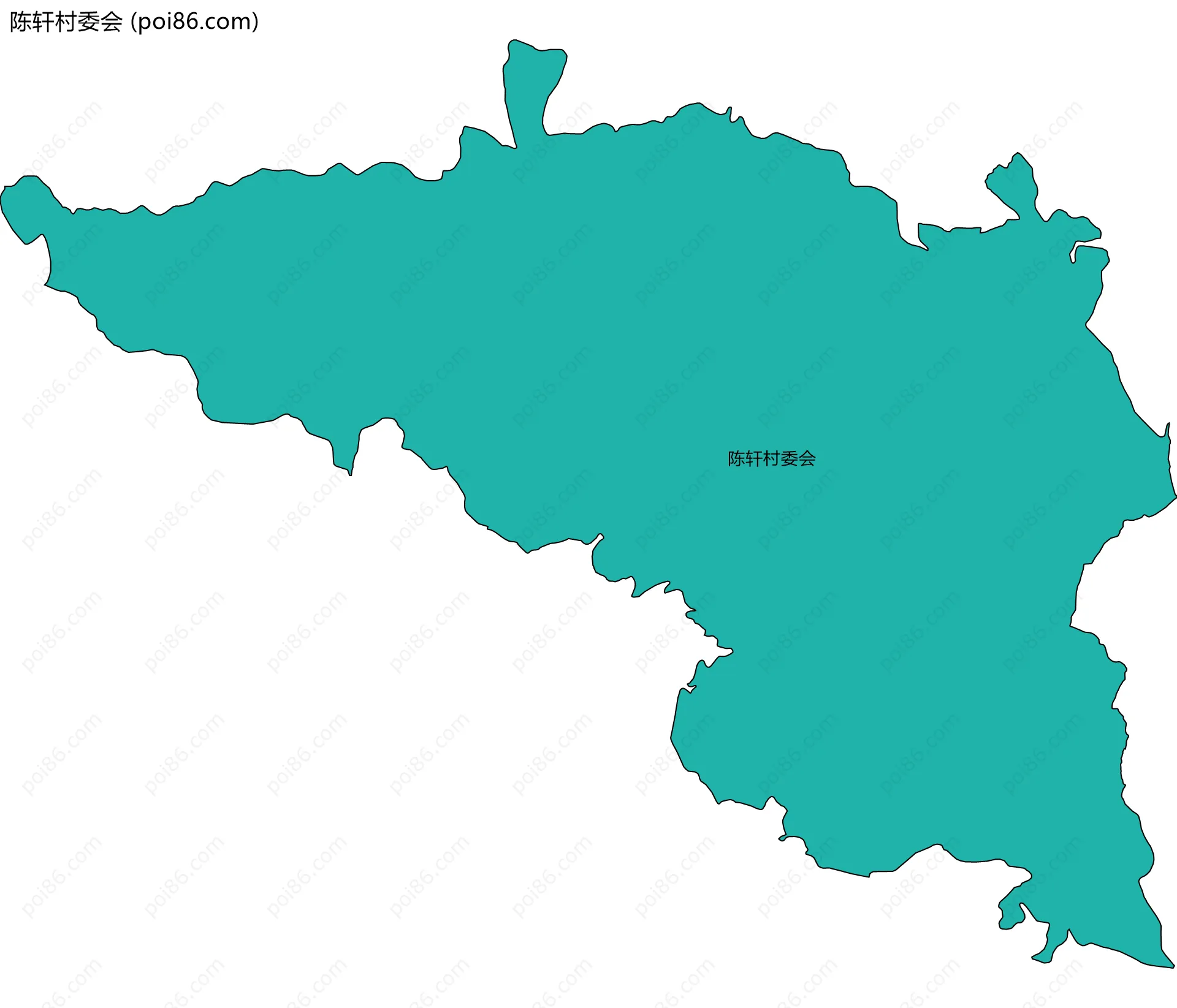陈轩村委会边界地图