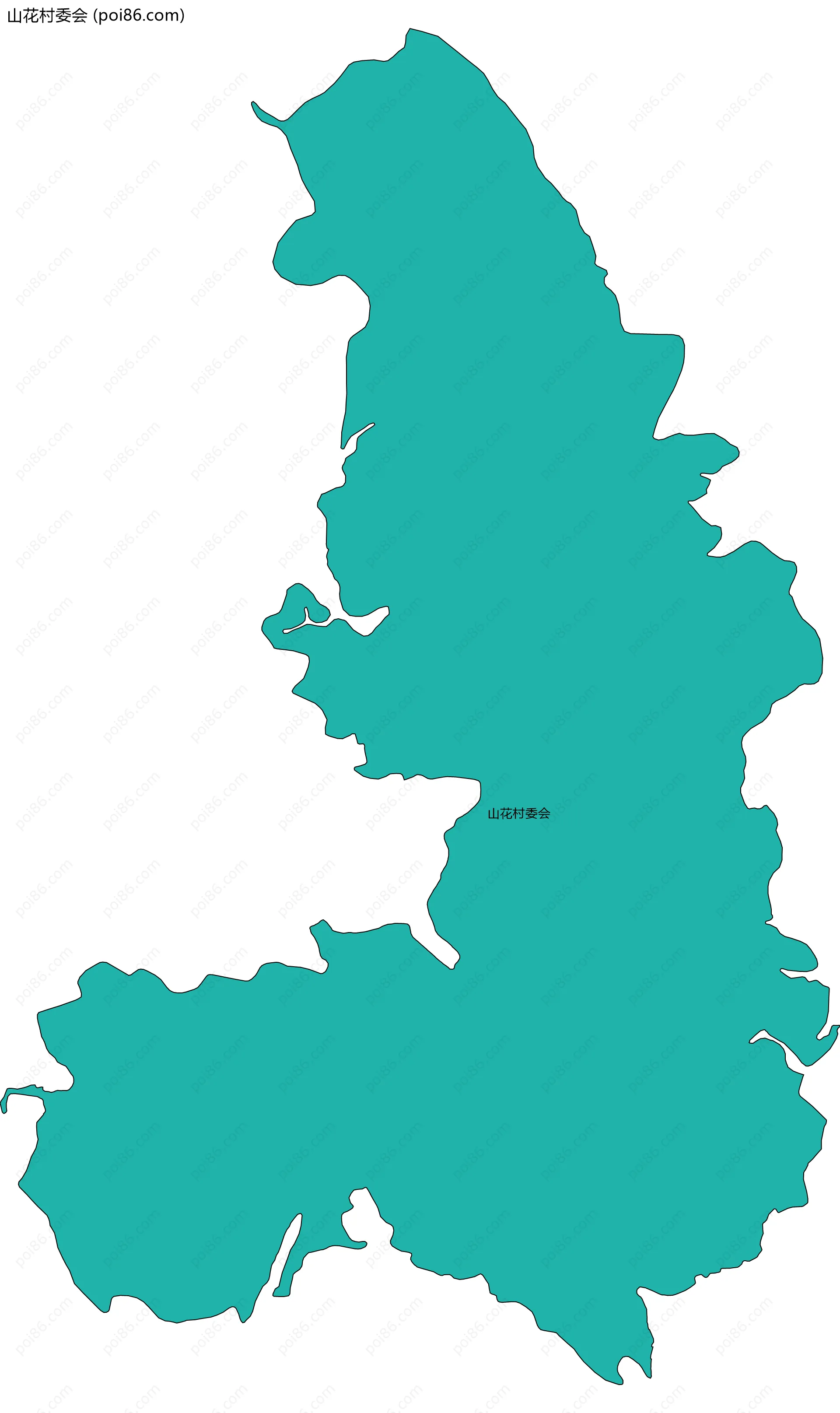 山花村委会边界地图