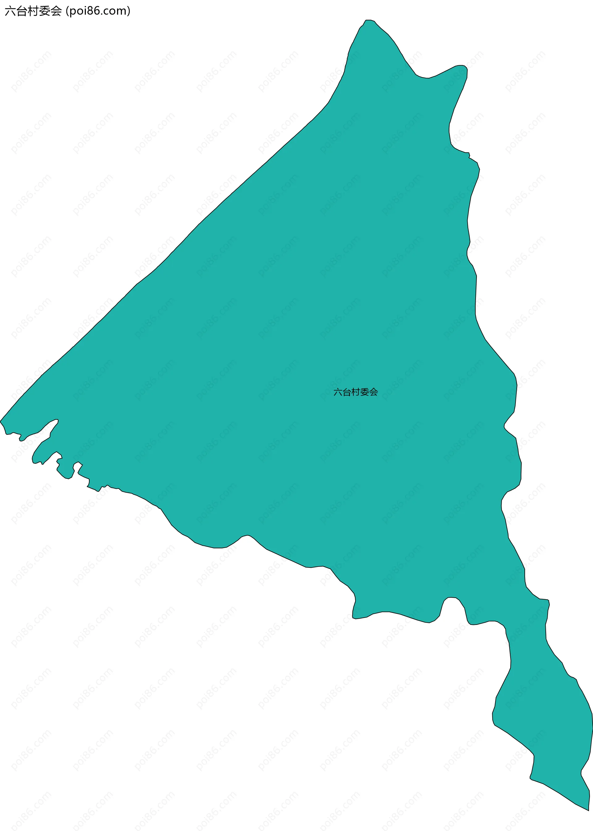 六台村委会边界地图