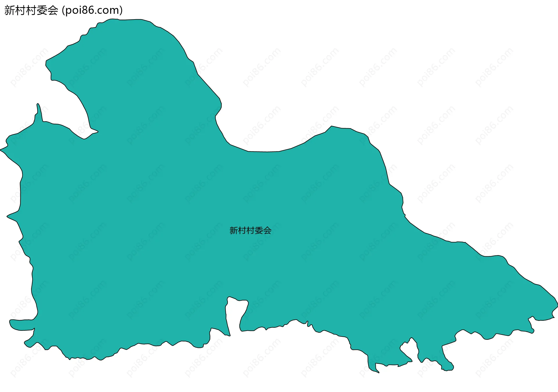 新村村委会边界地图