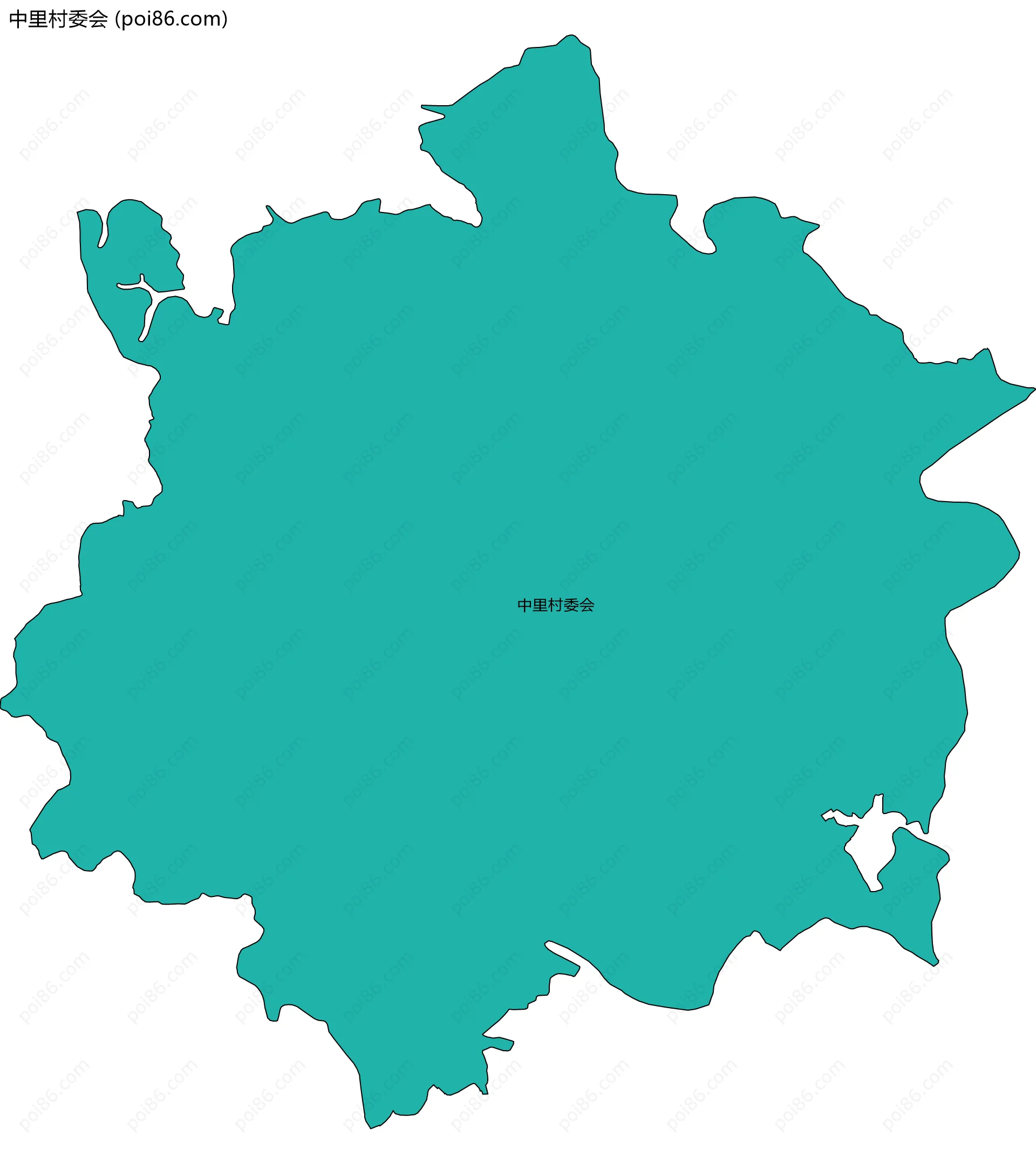 中里村委会边界地图