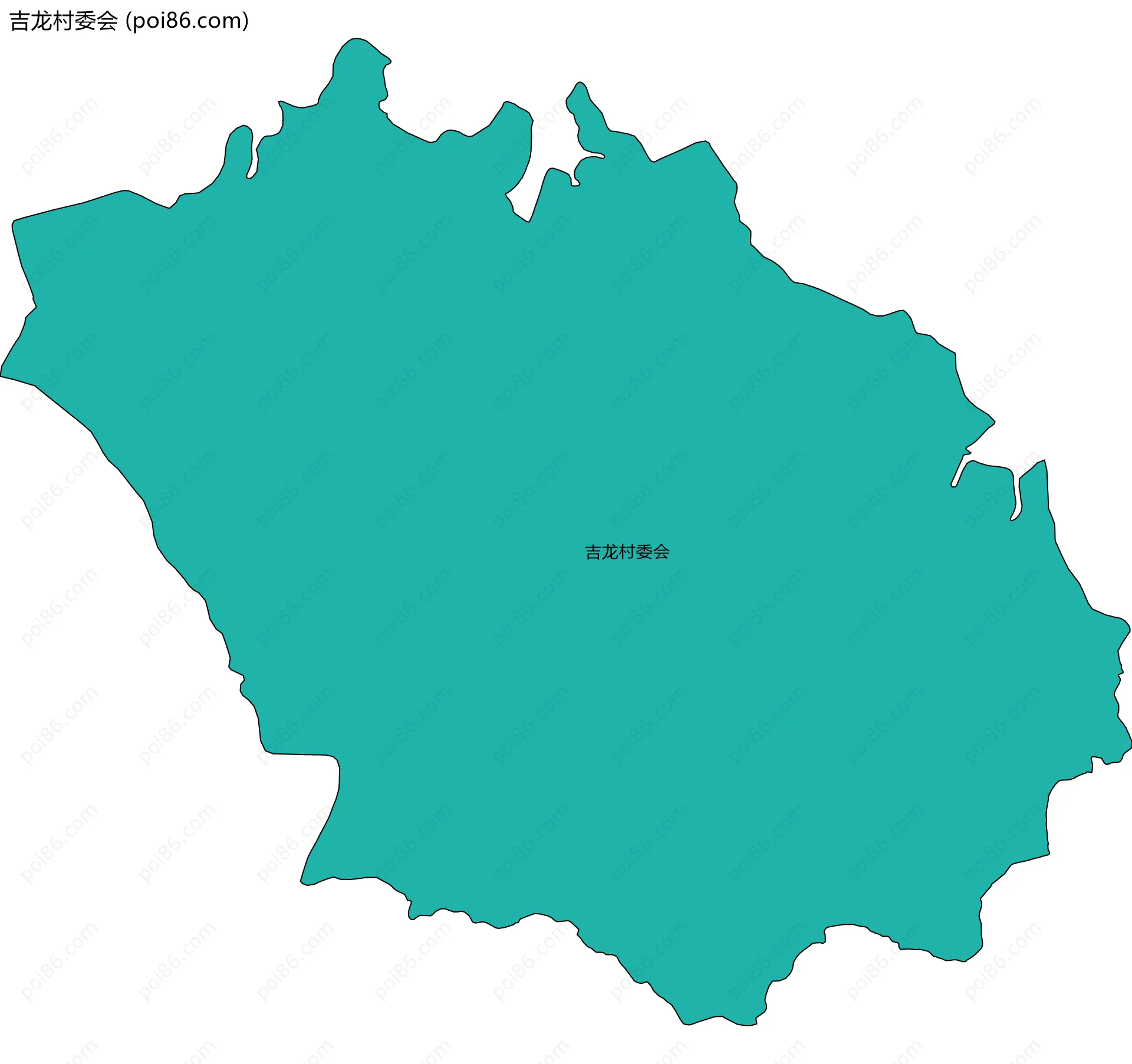 吉龙村委会边界地图