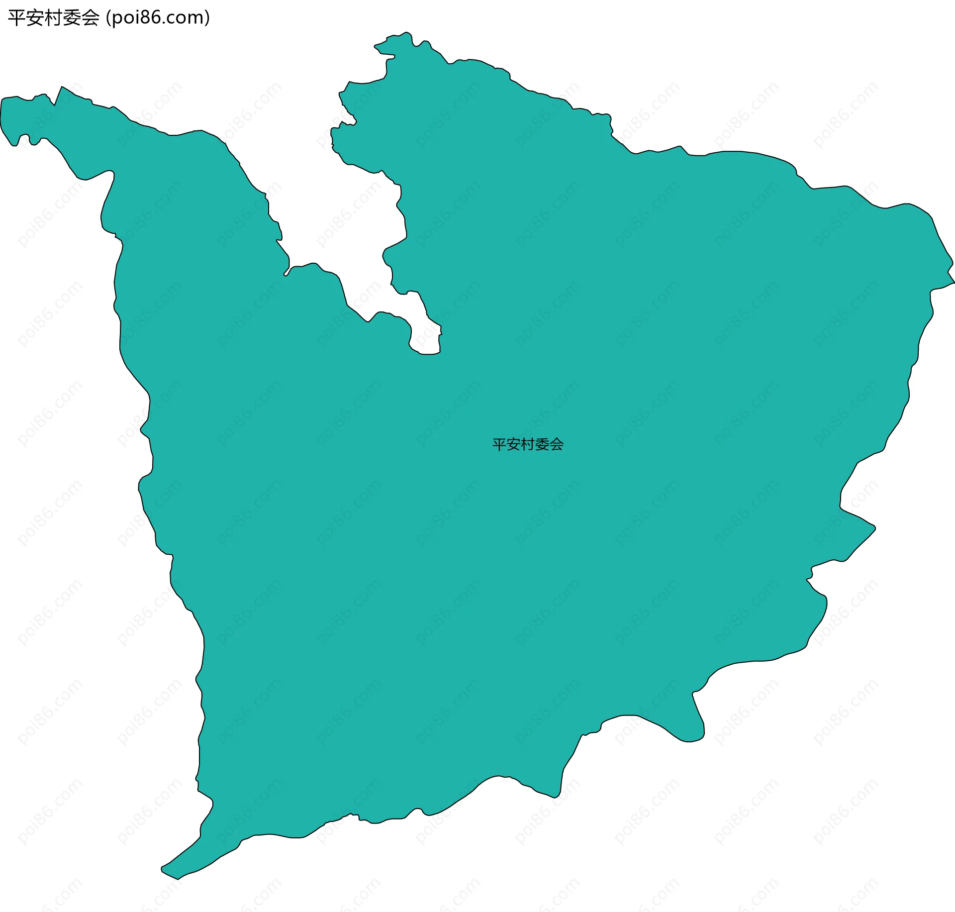 平安村委会边界地图