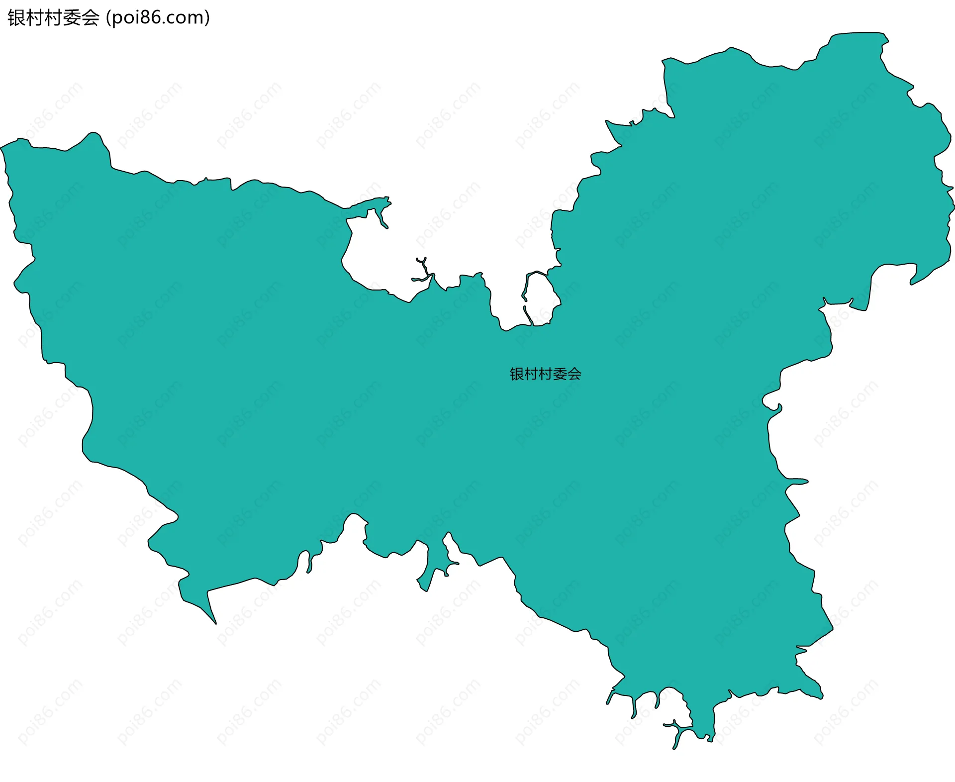 银村村委会边界地图