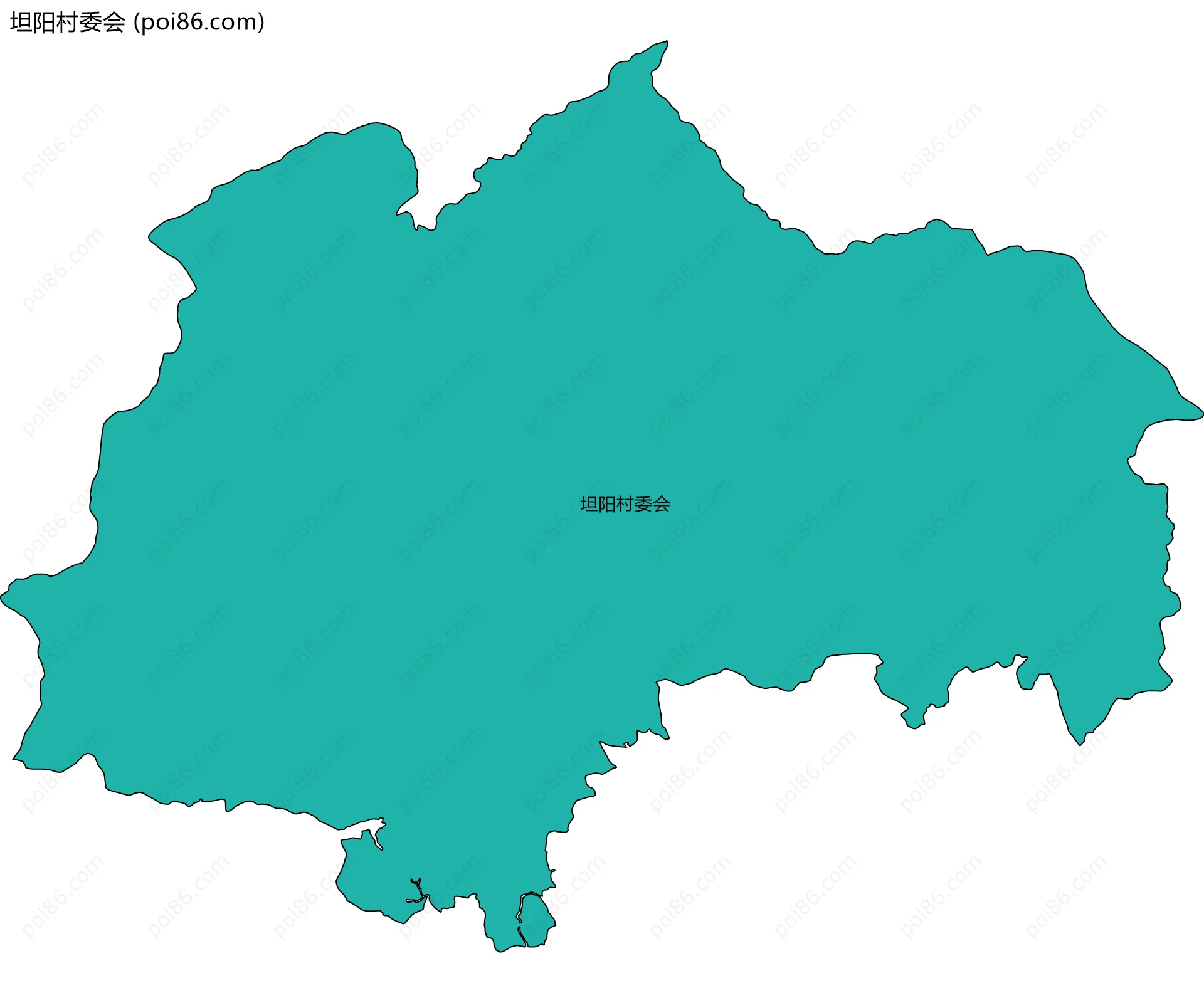 坦阳村委会边界地图