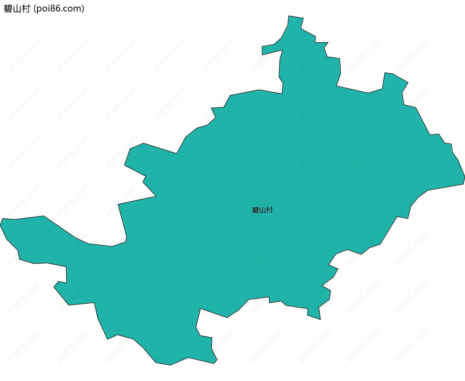 碧山村边界地图