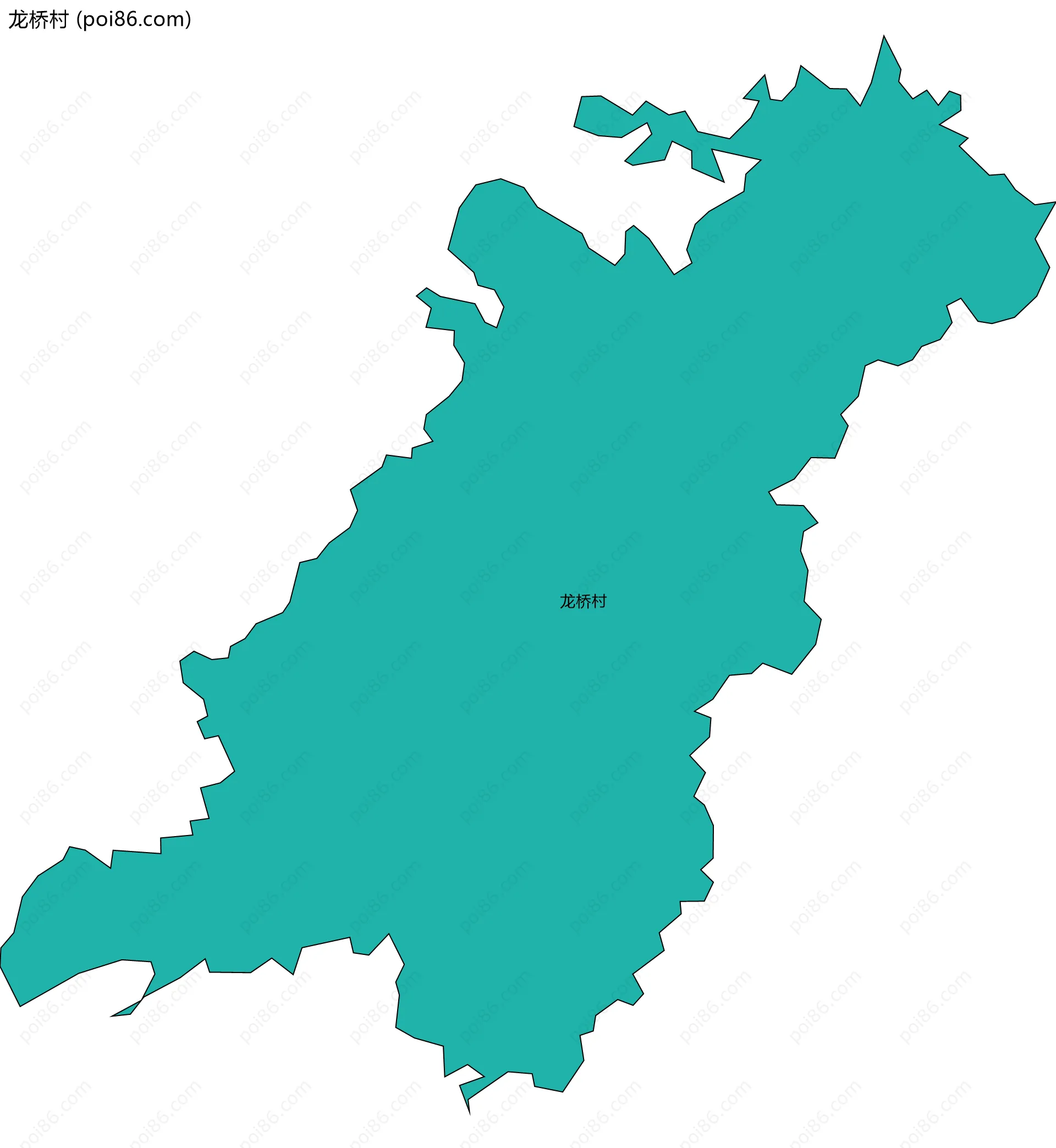 龙桥村边界地图