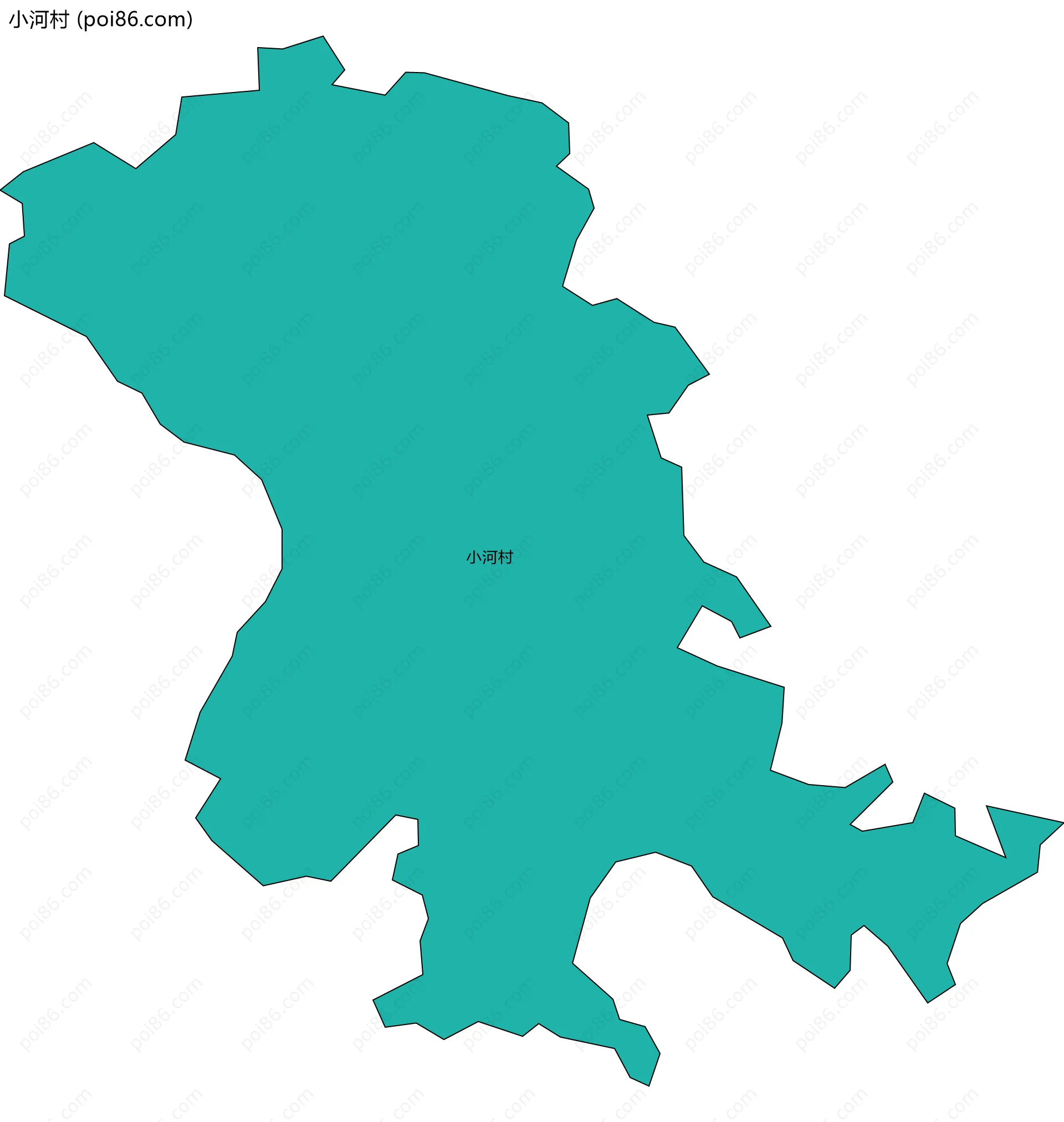 小河村边界地图