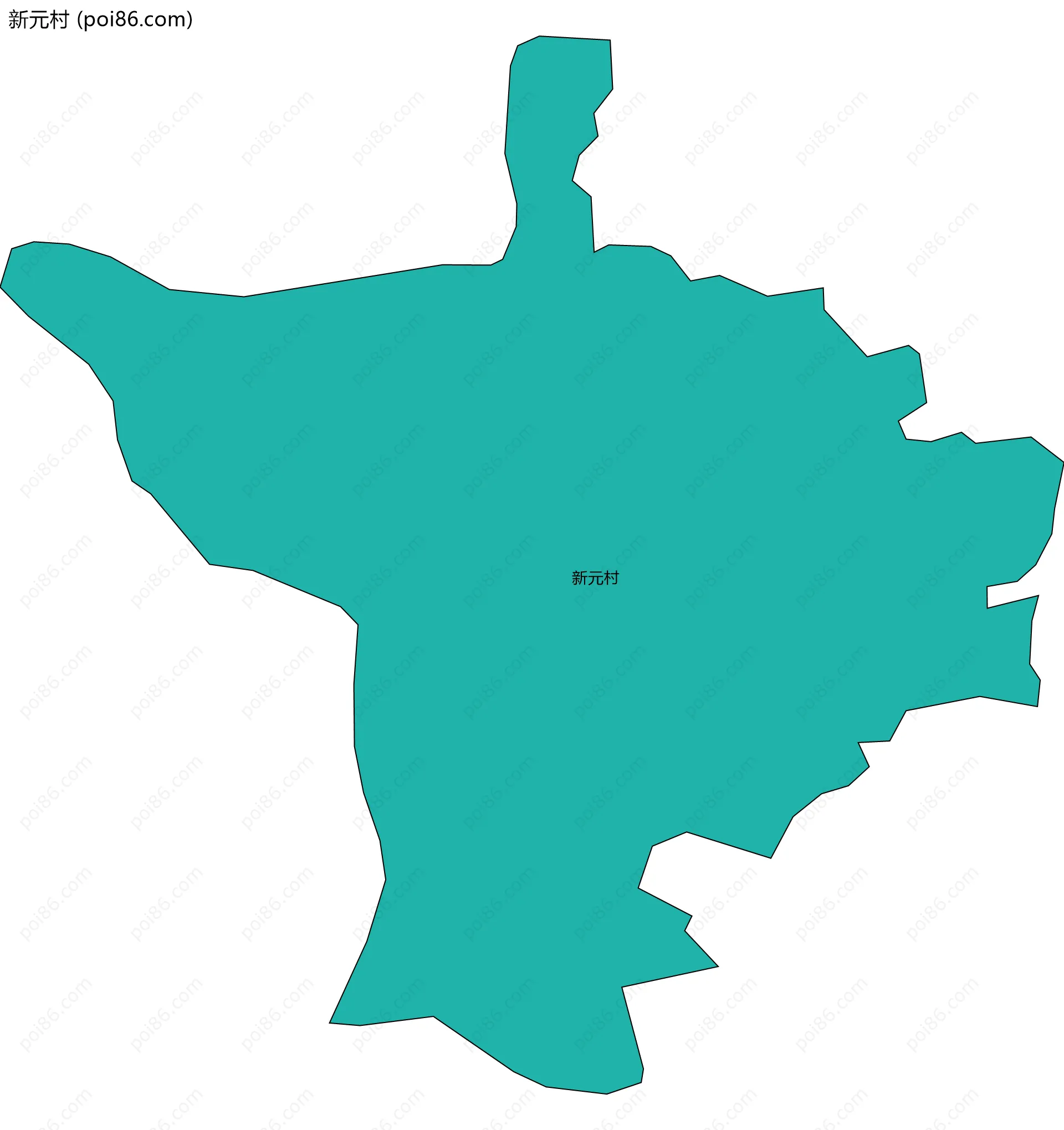新元村边界地图