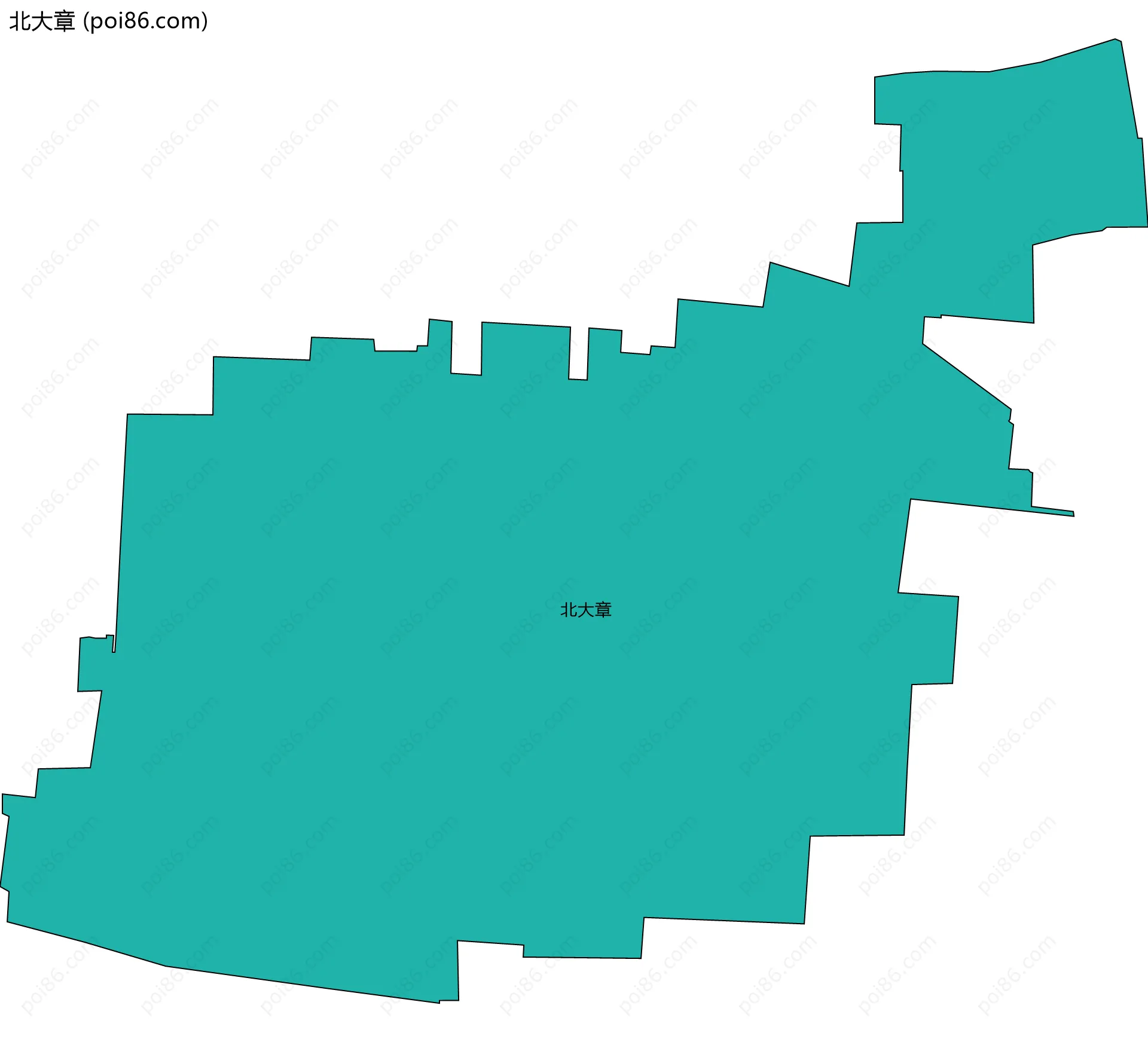 北大章边界地图