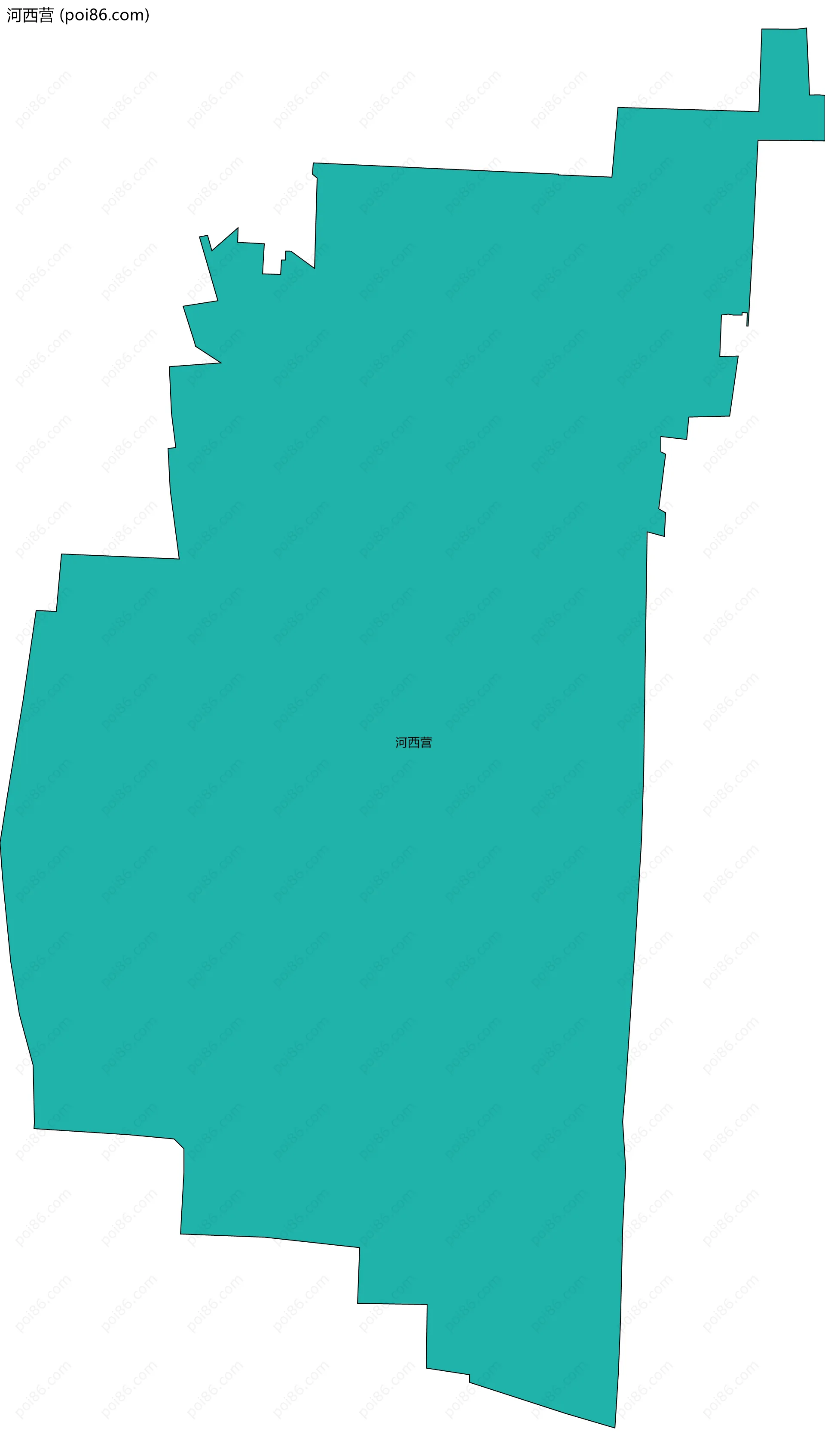 河西营边界地图