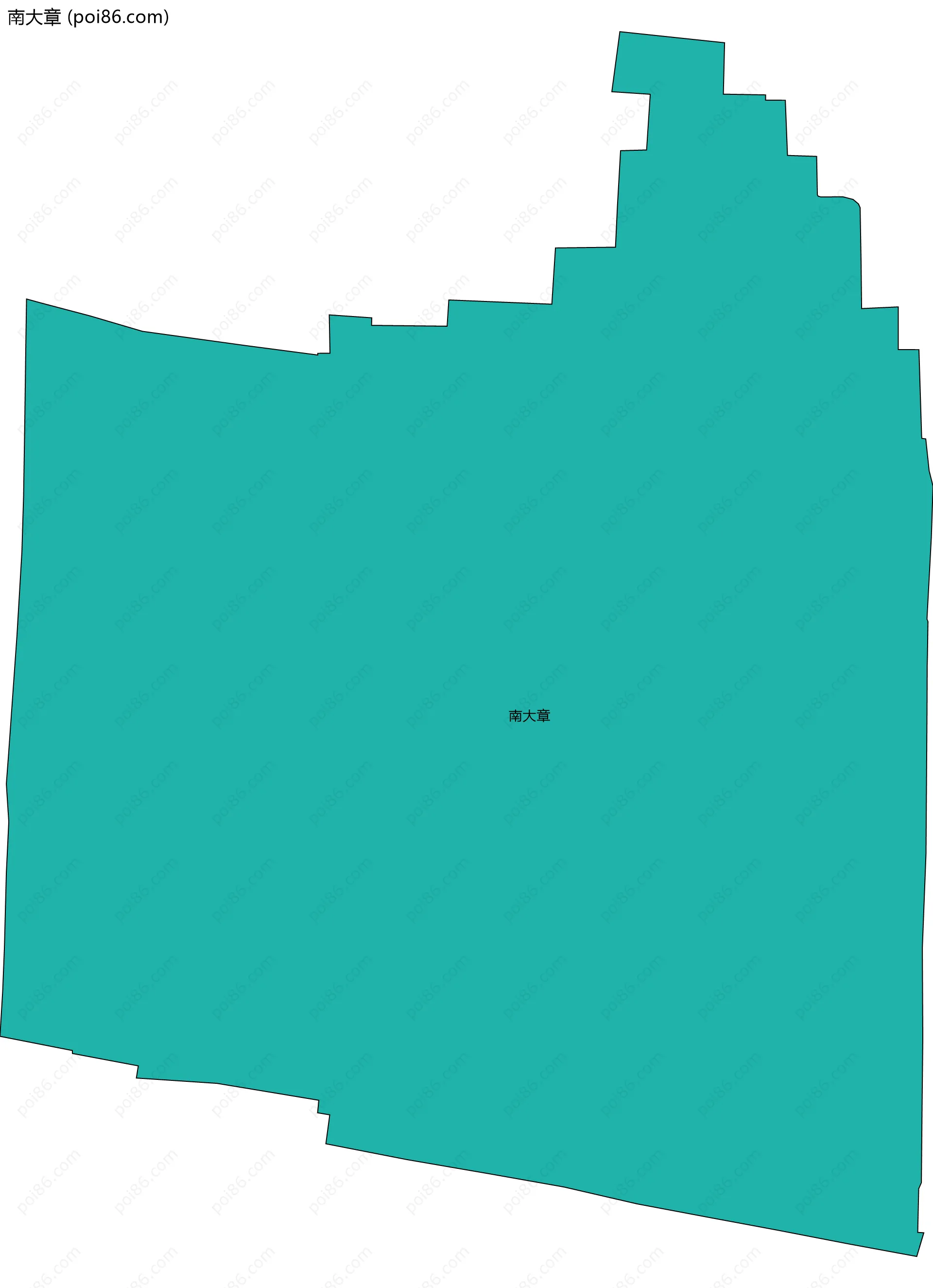 南大章边界地图