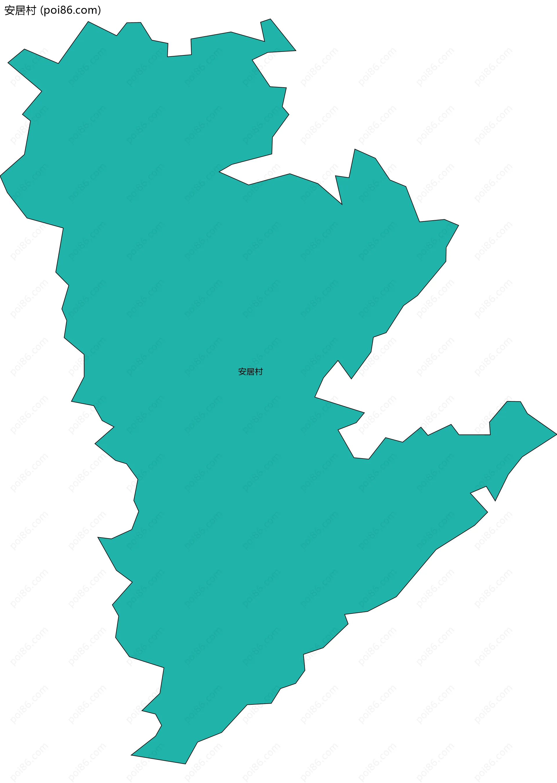 安居村边界地图