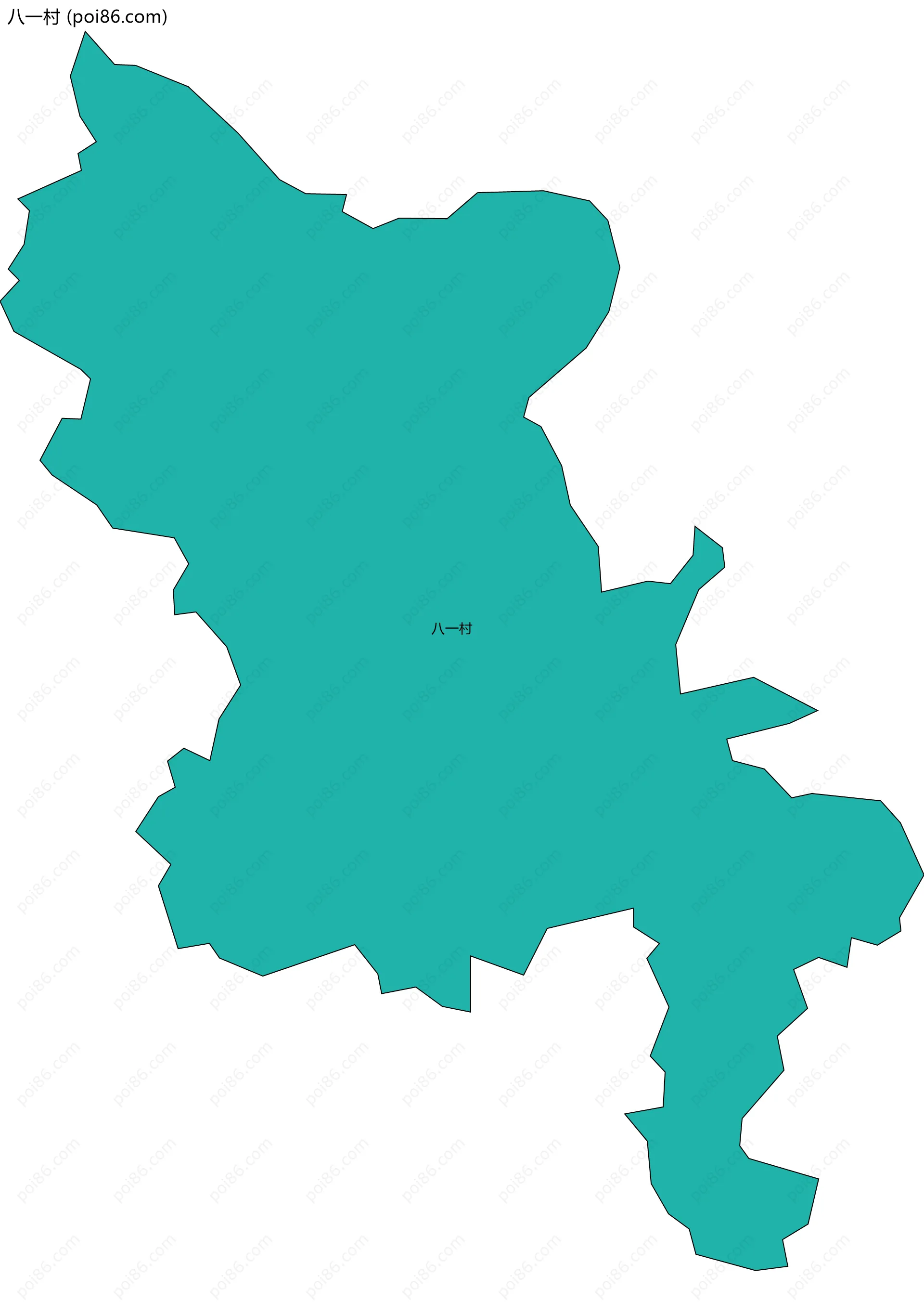 八一村边界地图