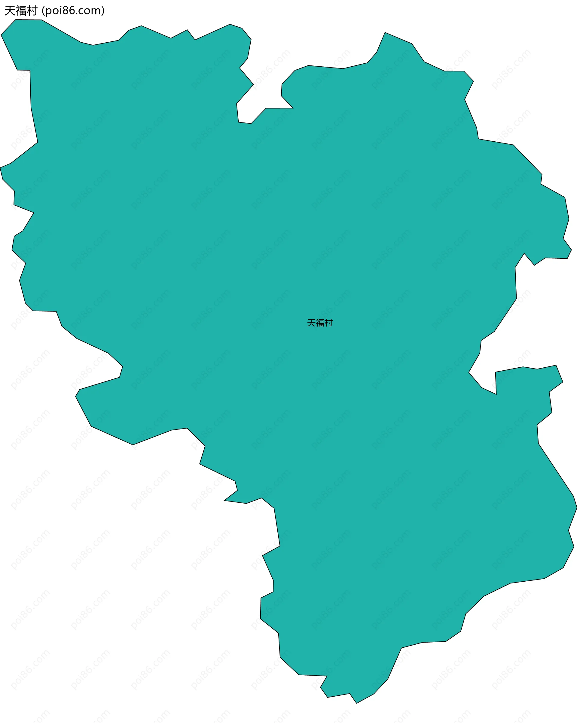 天福村边界地图