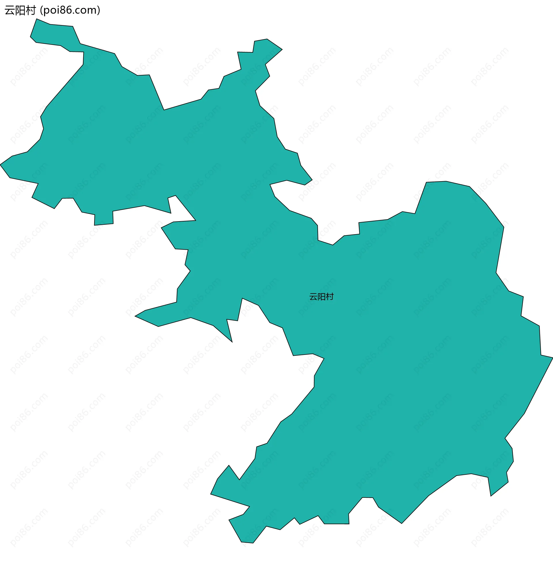 云阳村边界地图