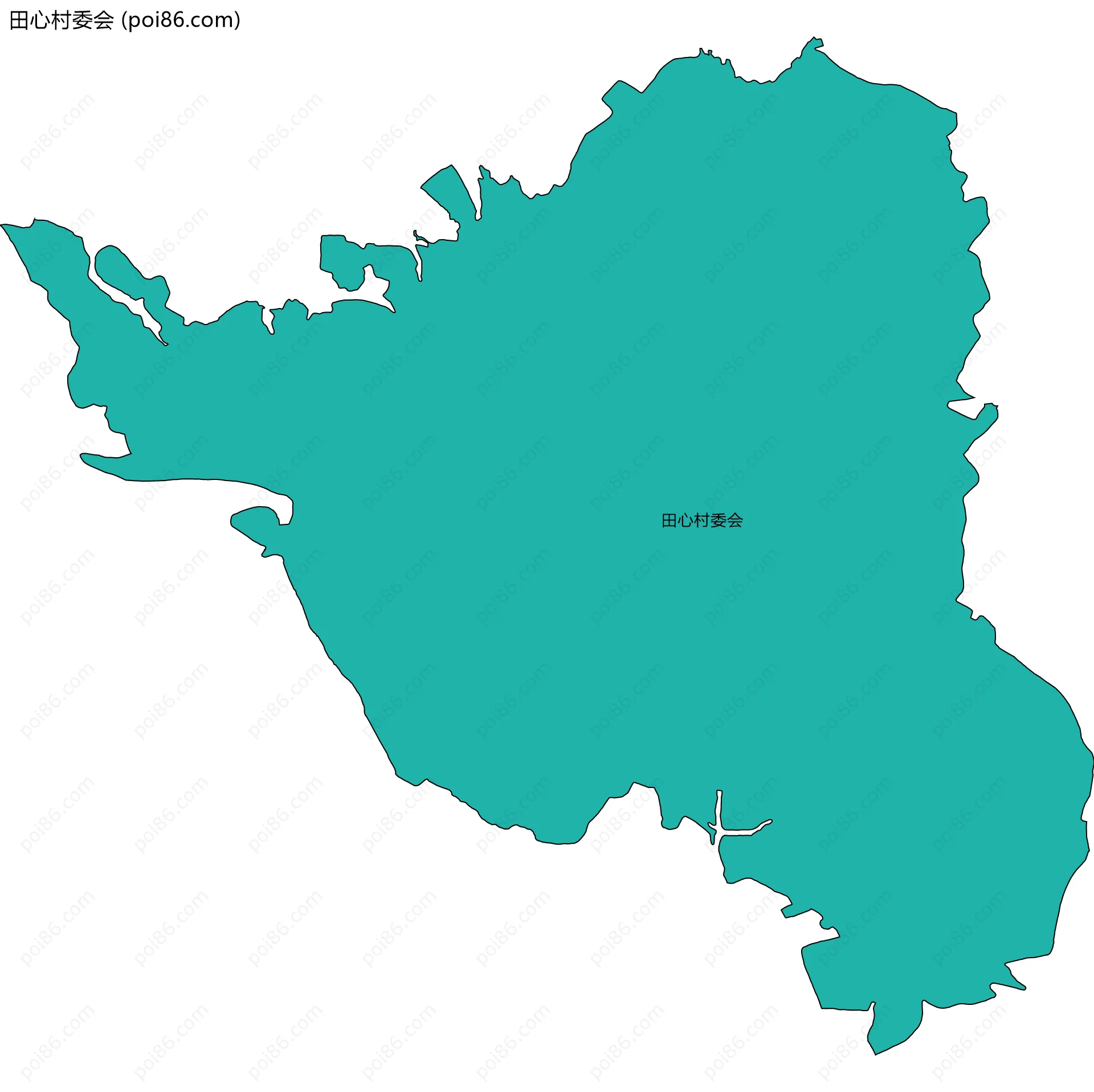 田心村委会边界地图