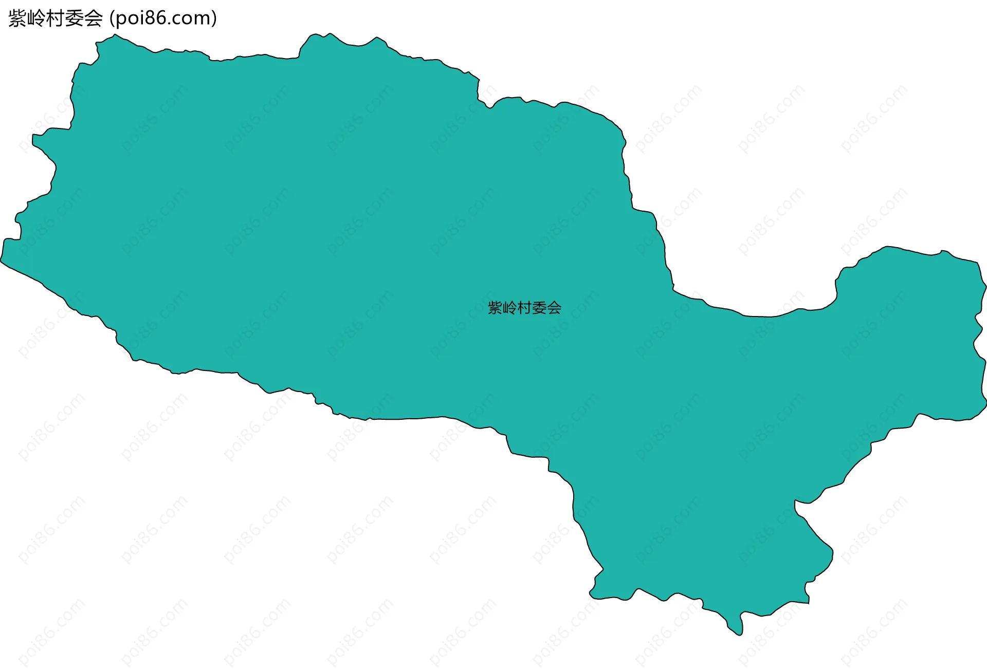 紫岭村委会边界地图