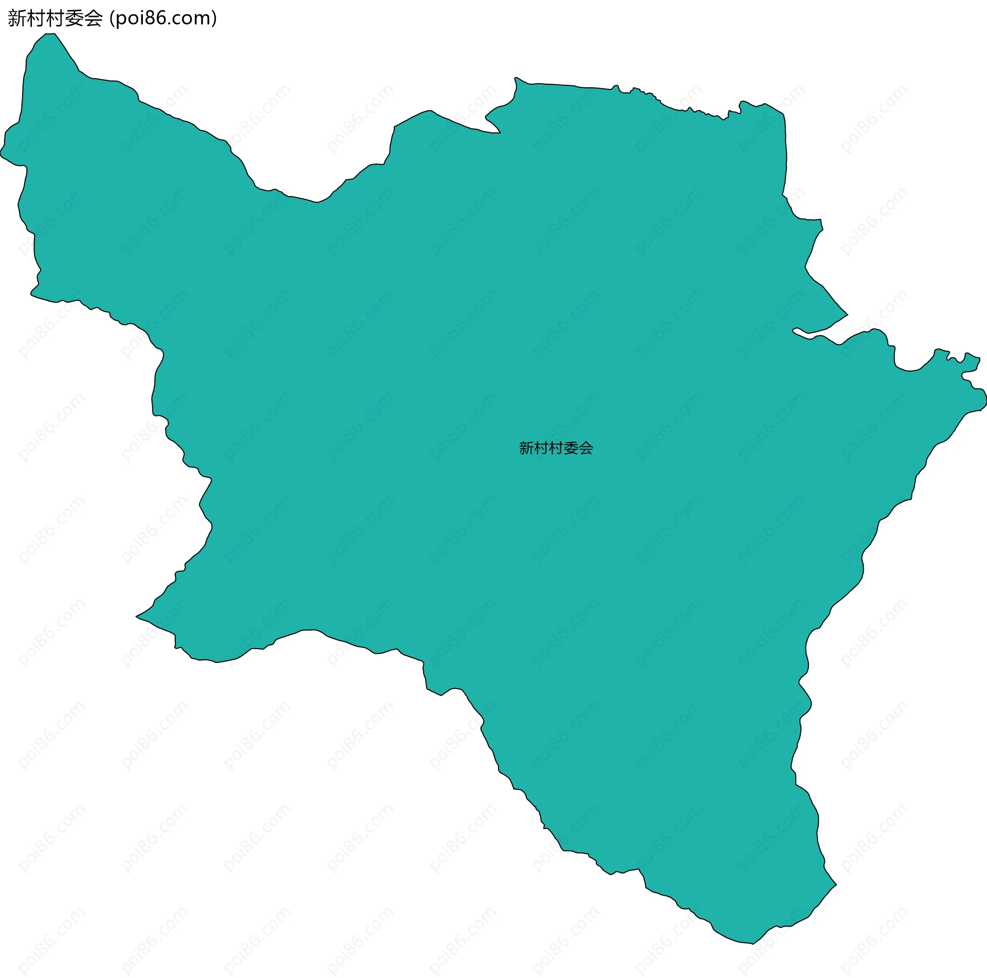新村村委会边界地图