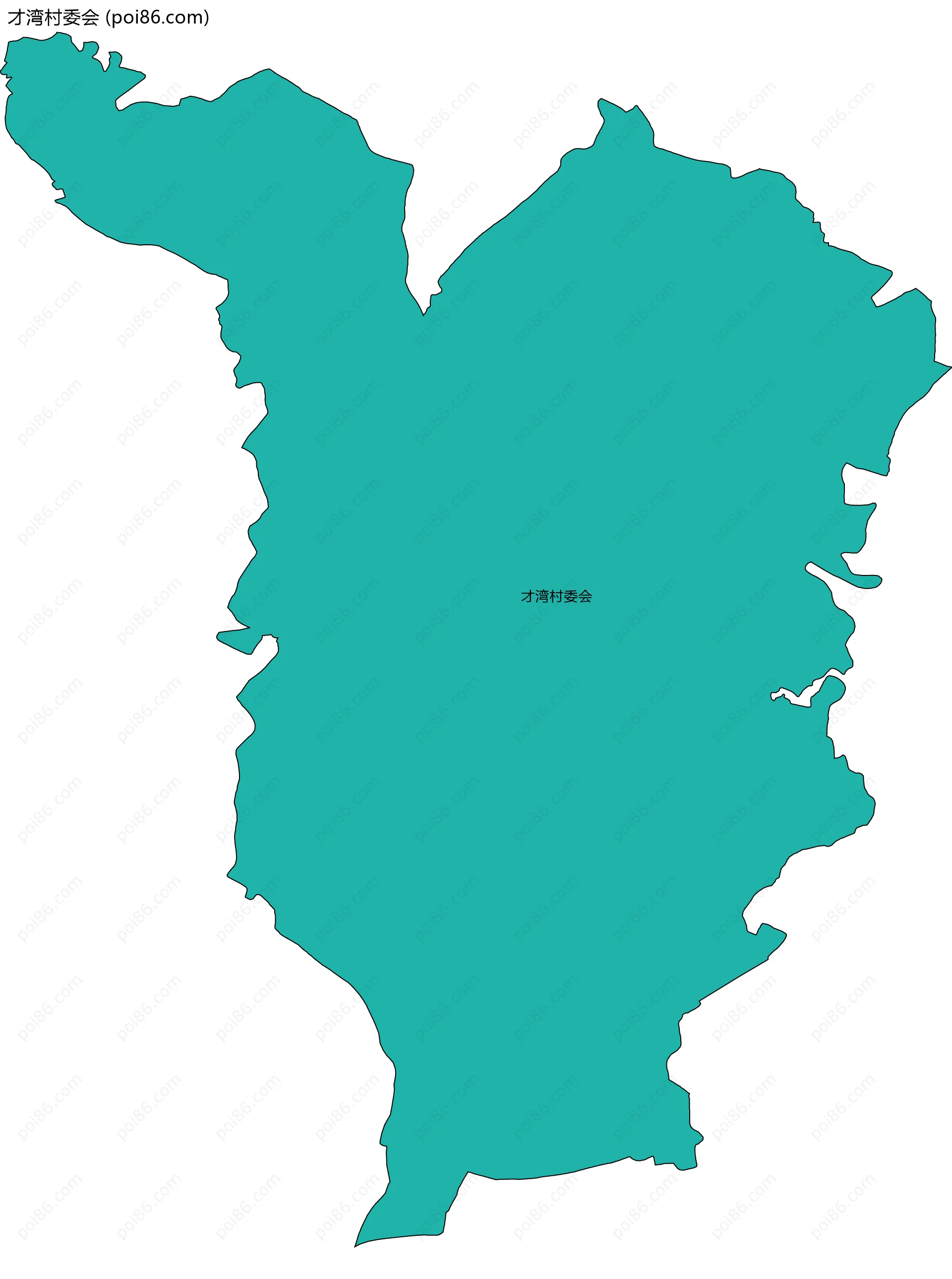 才湾村委会边界地图