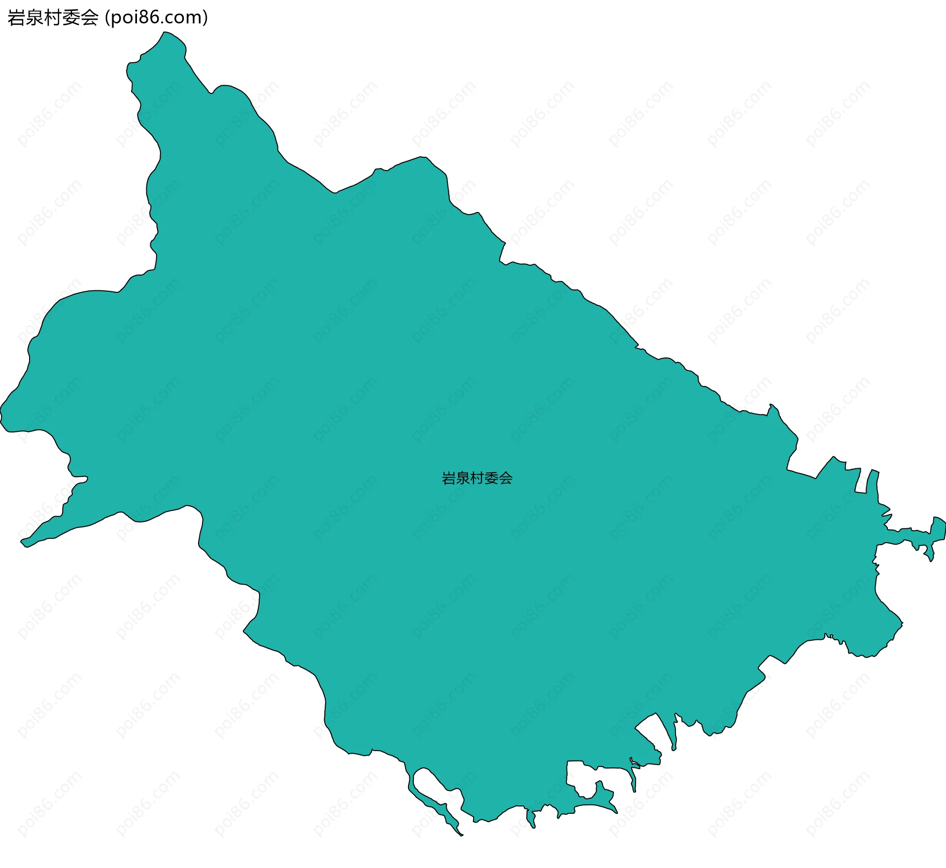 岩泉村委会边界地图