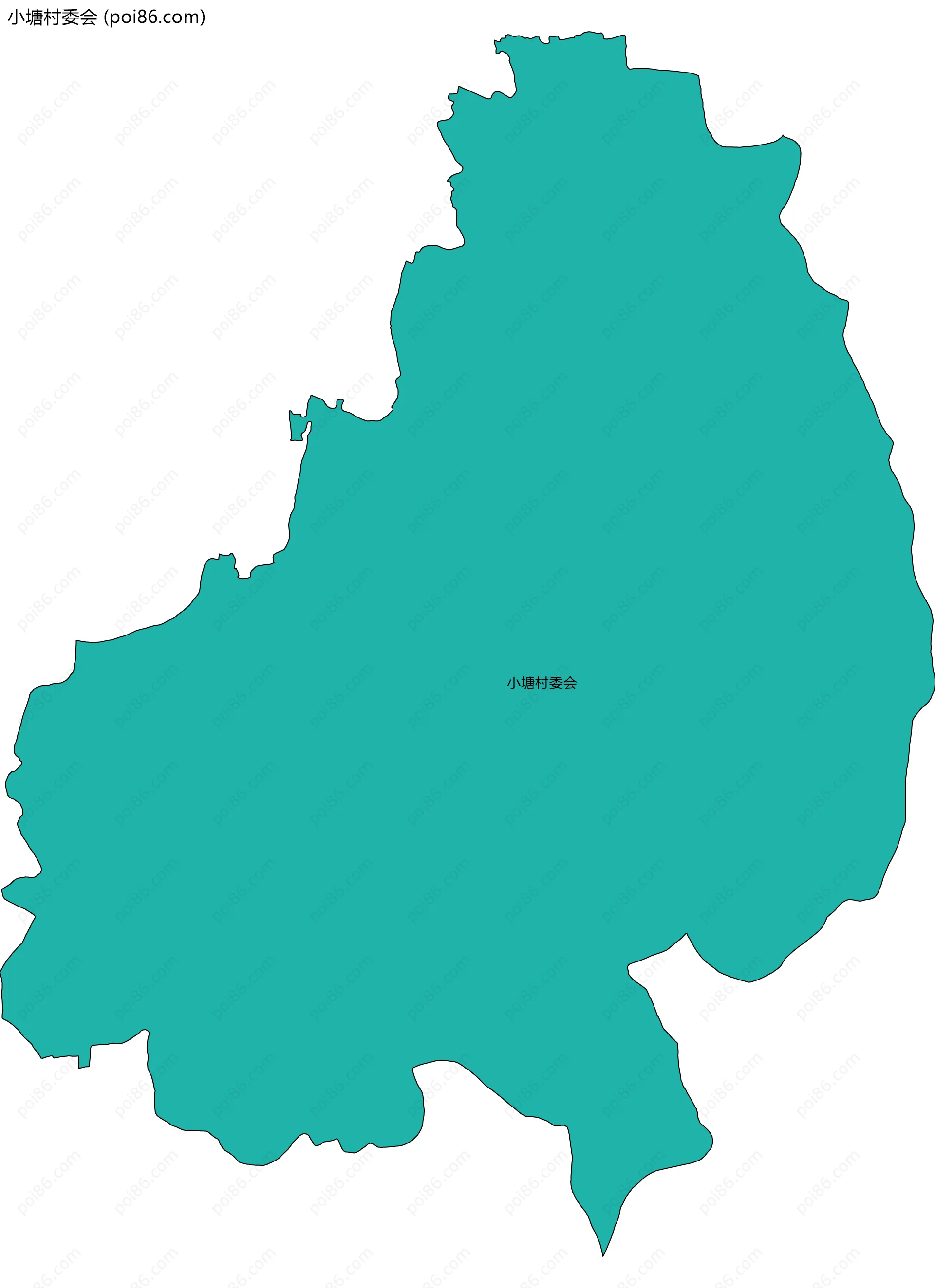 小塘村委会边界地图