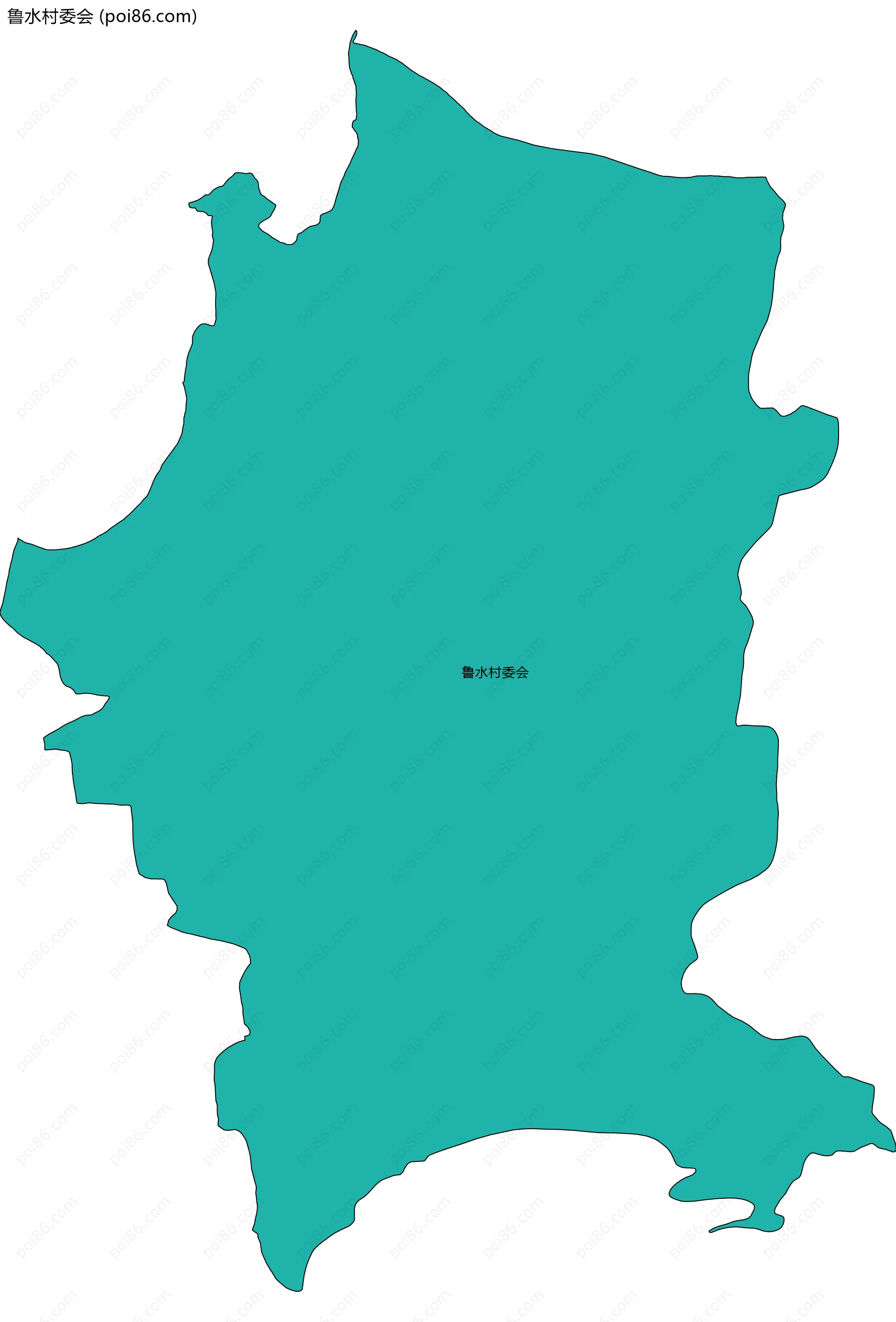 鲁水村委会边界地图