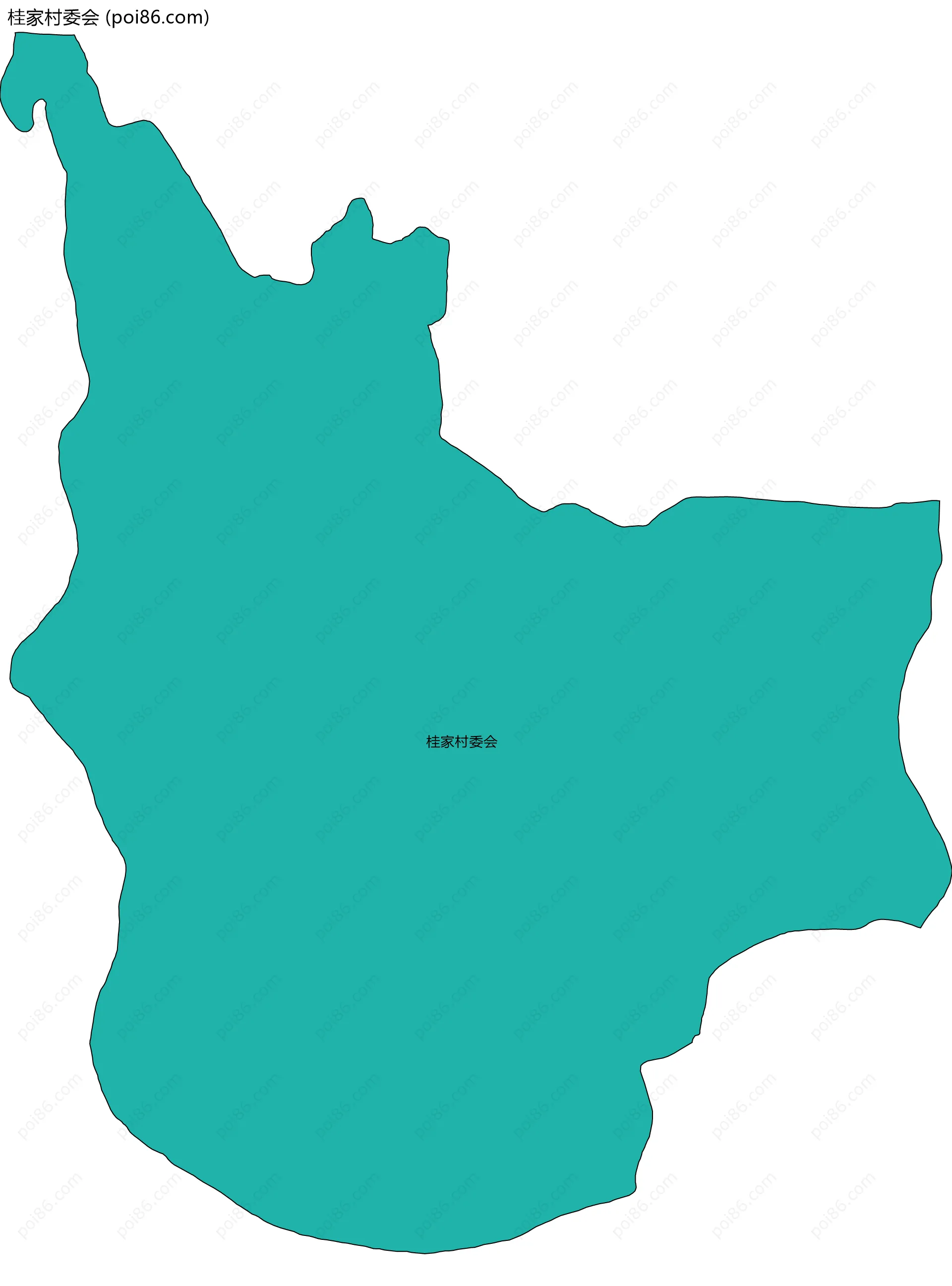 桂家村委会边界地图