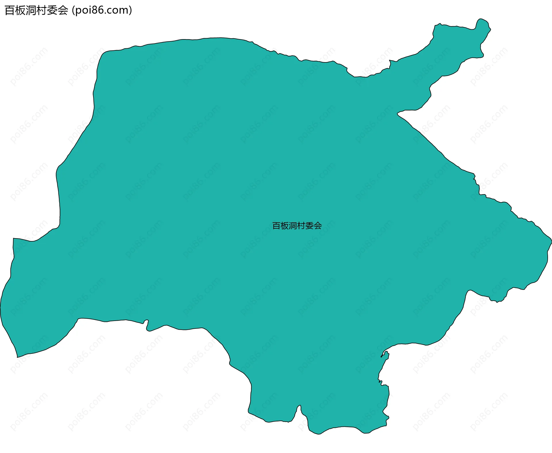 百板洞村委会边界地图