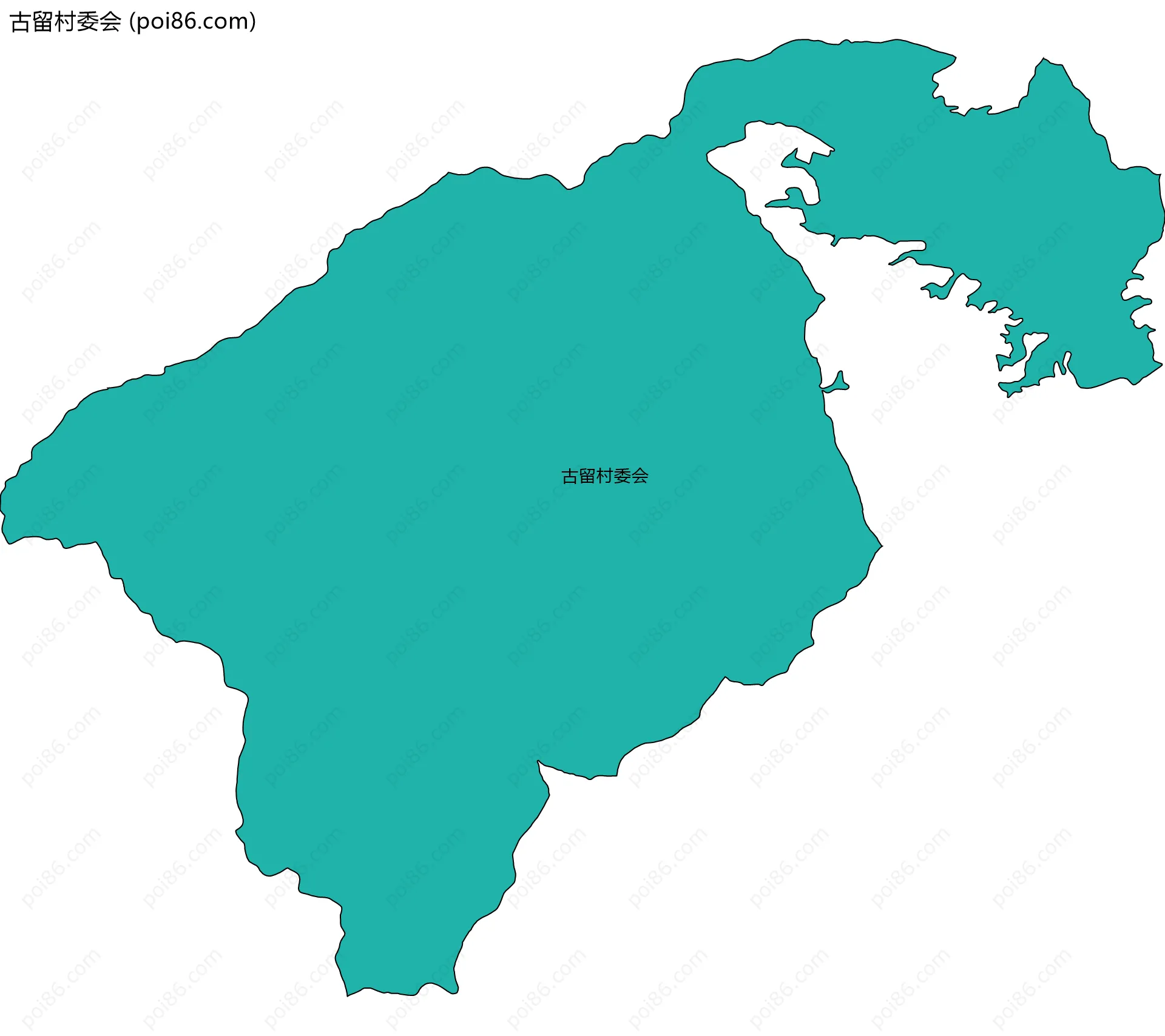 古留村委会边界地图