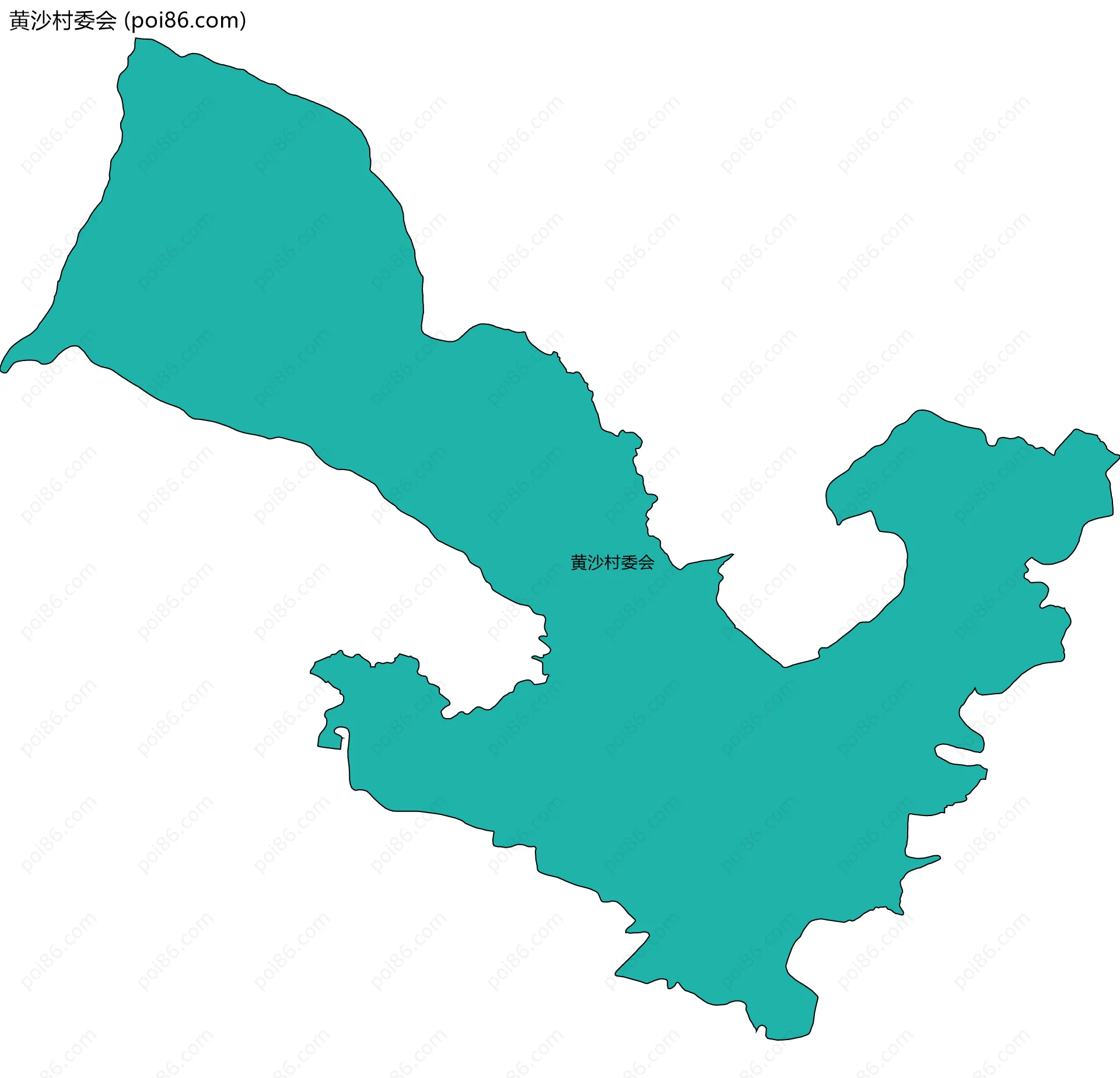 黄沙村委会边界地图