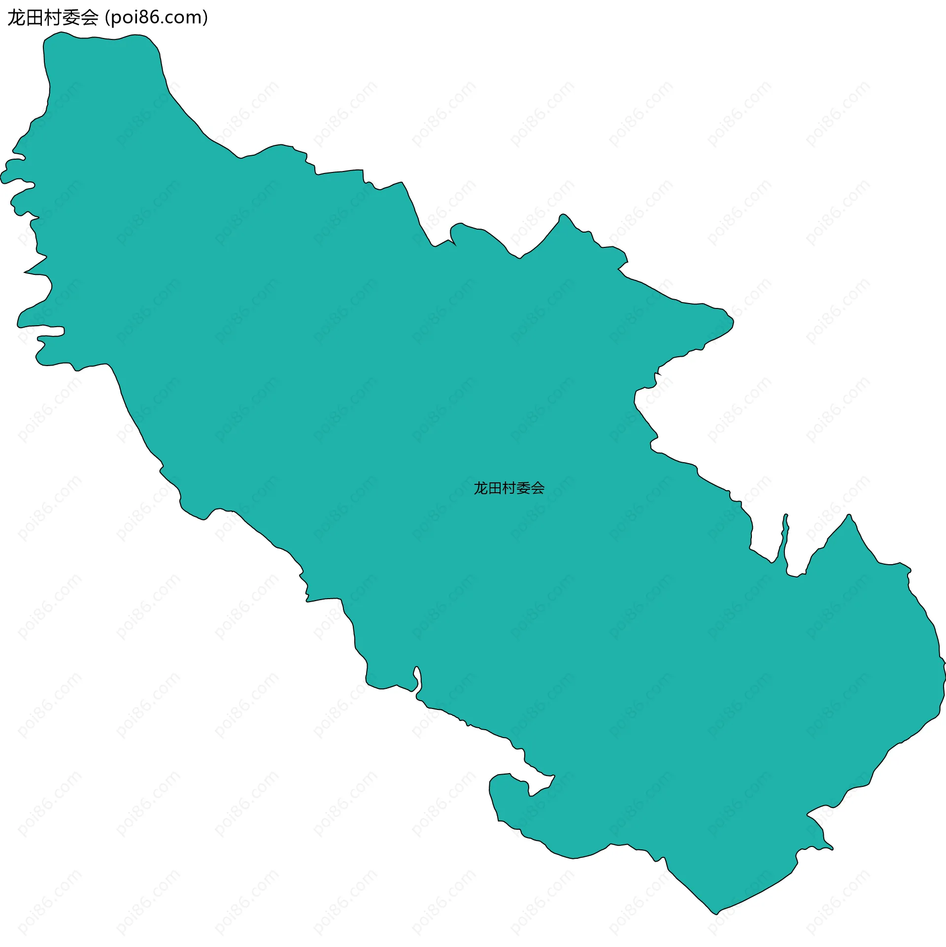 龙田村委会边界地图