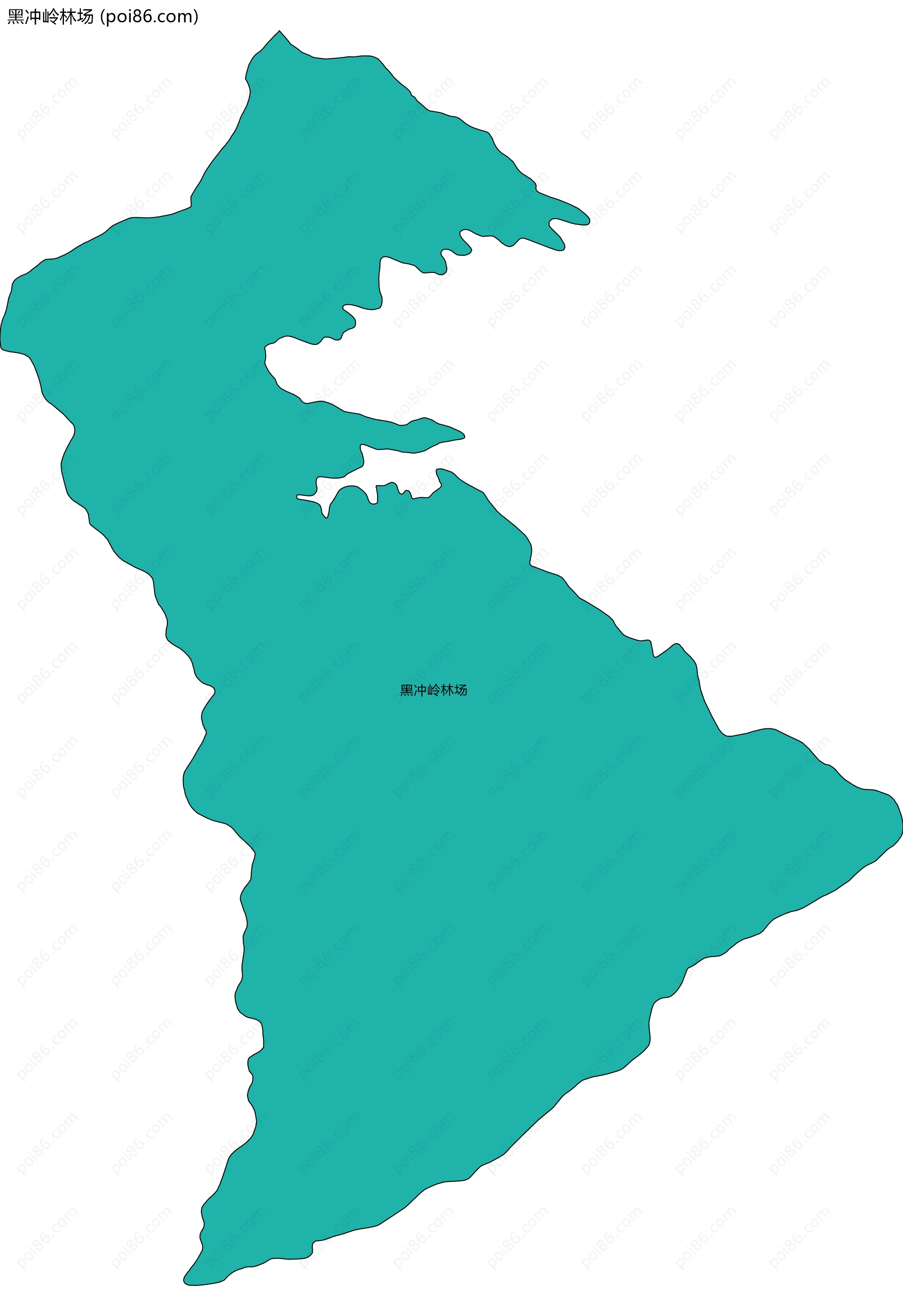 黑冲岭林场边界地图