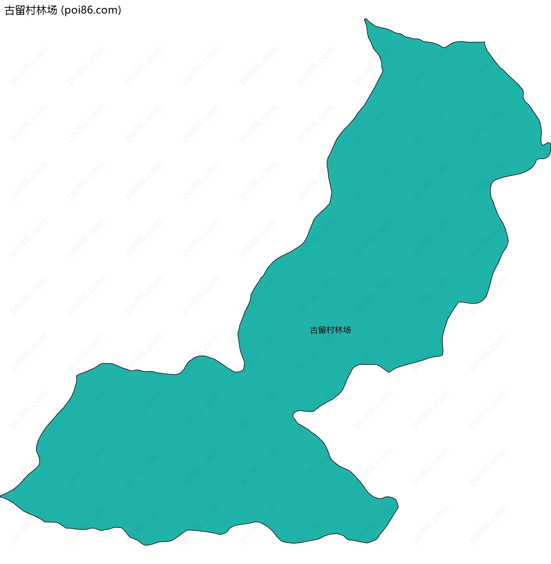 古留村林场边界地图