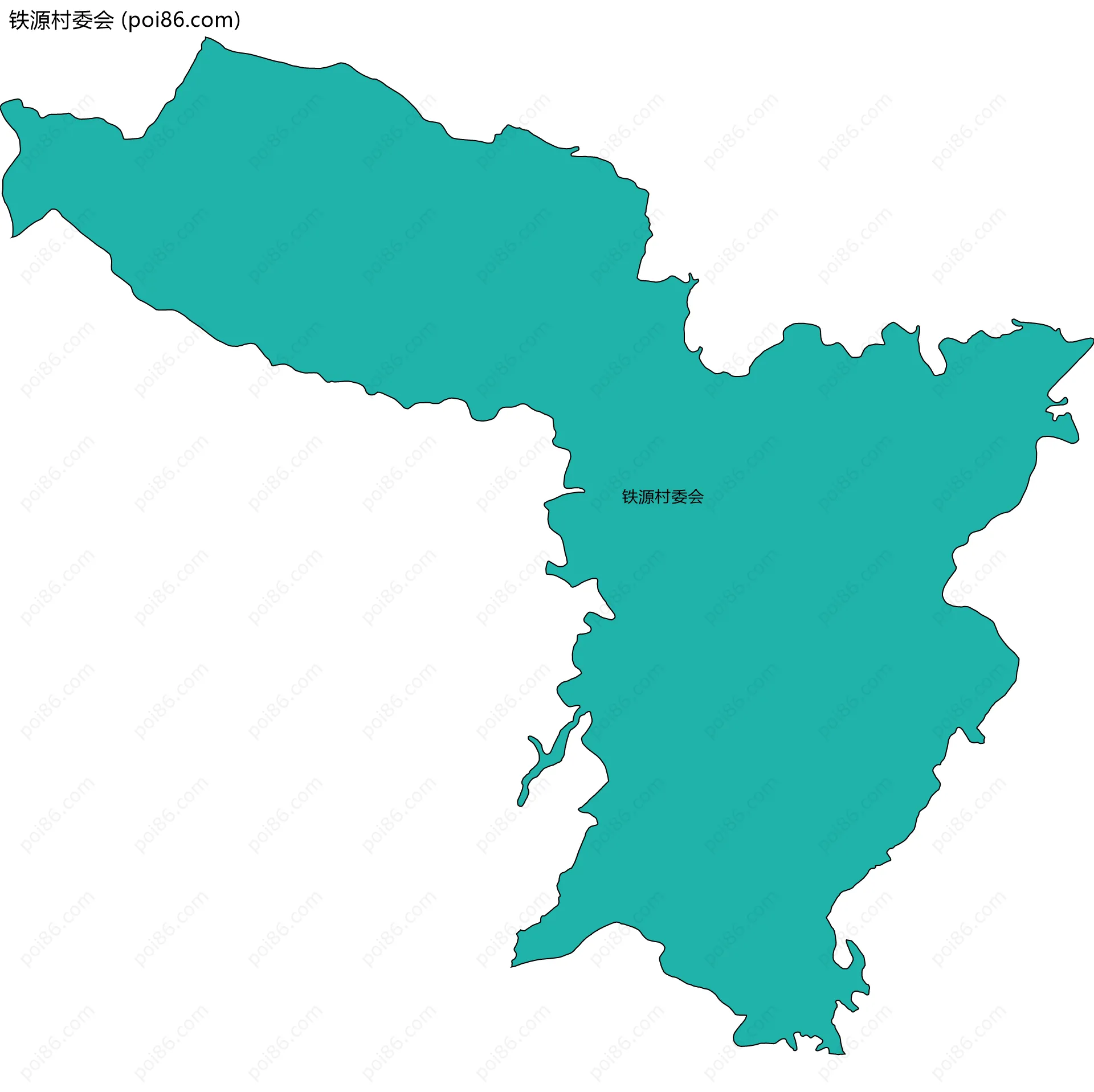 铁源村委会边界地图
