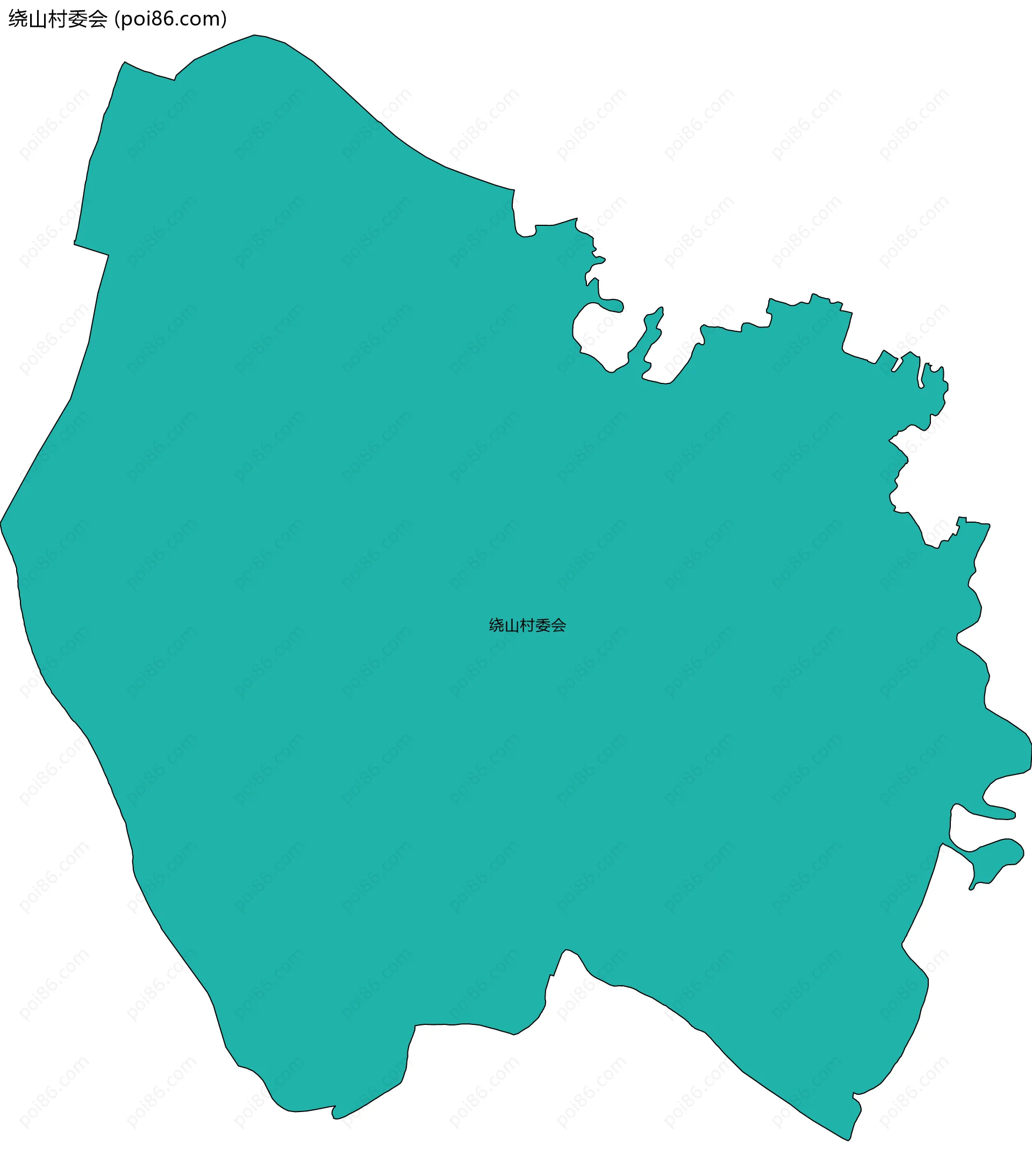 绕山村委会边界地图