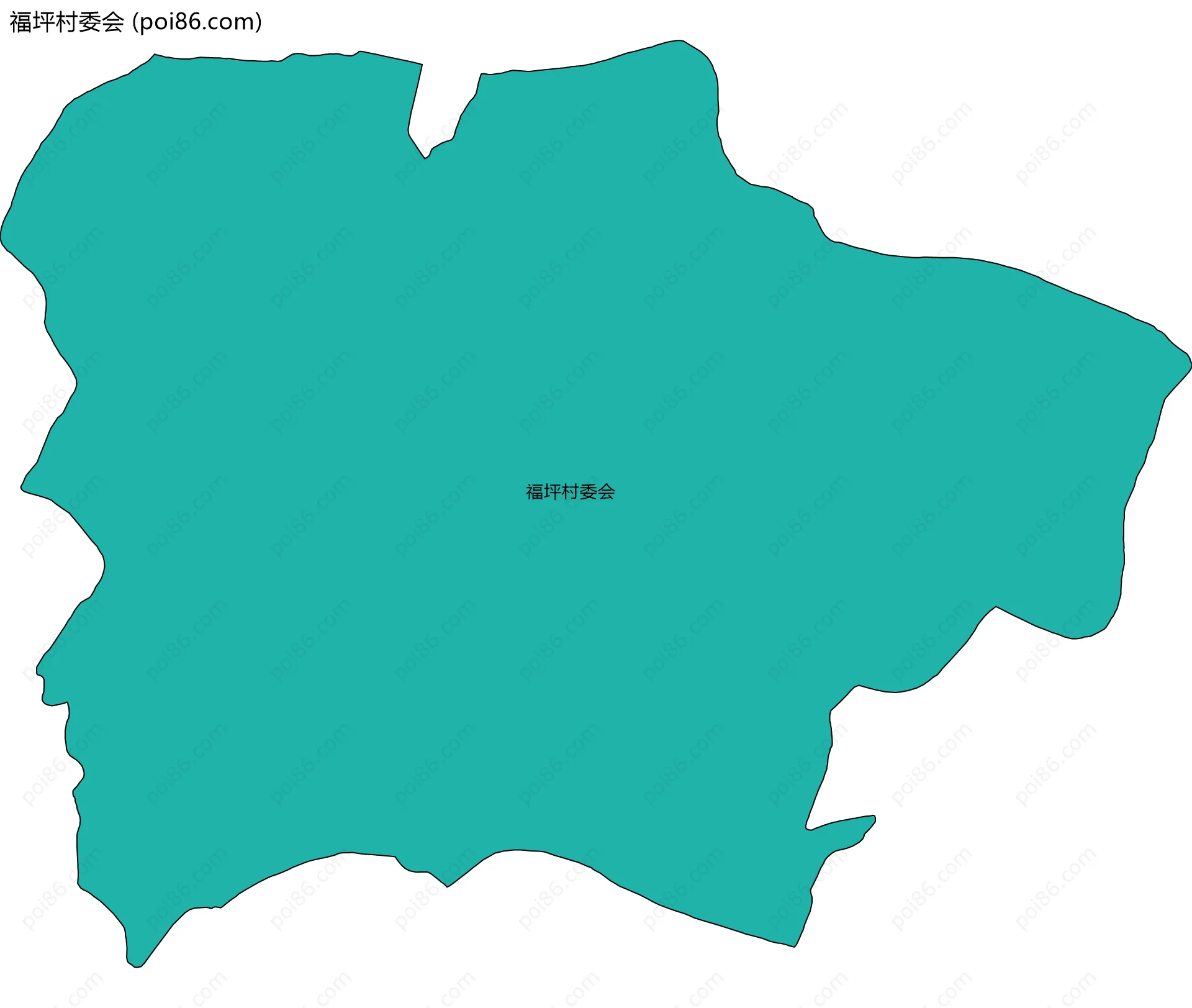 福坪村委会边界地图