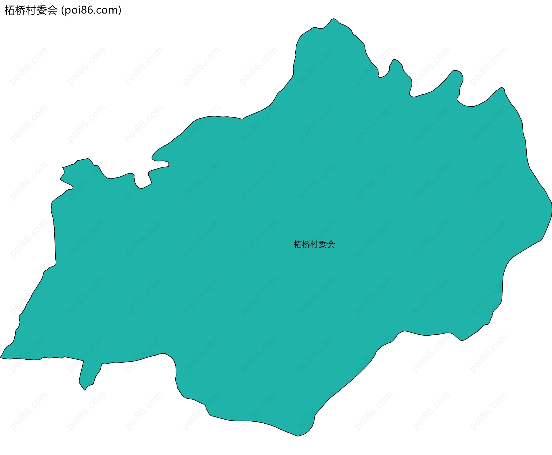 柘桥村委会边界地图