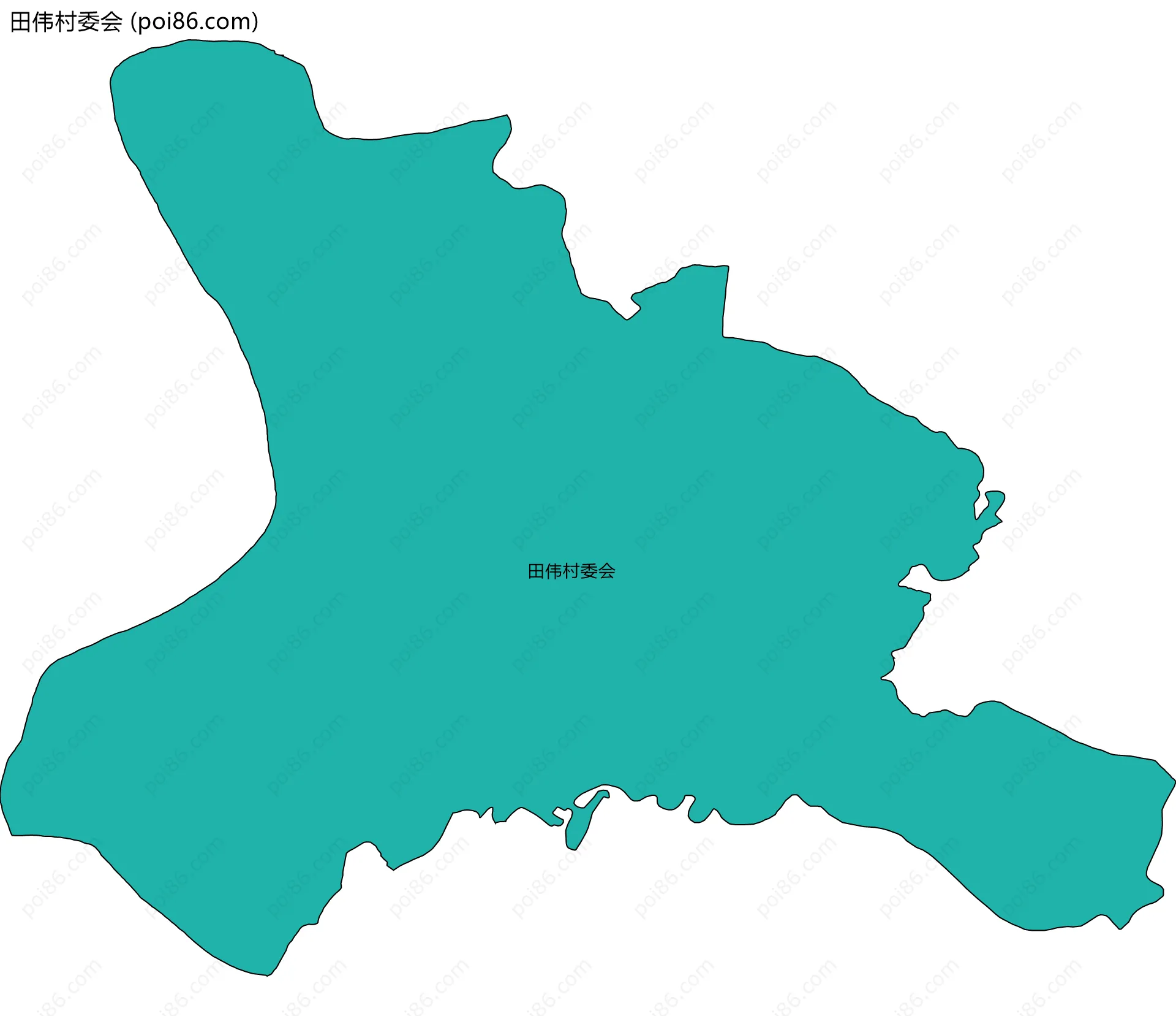 田伟村委会边界地图